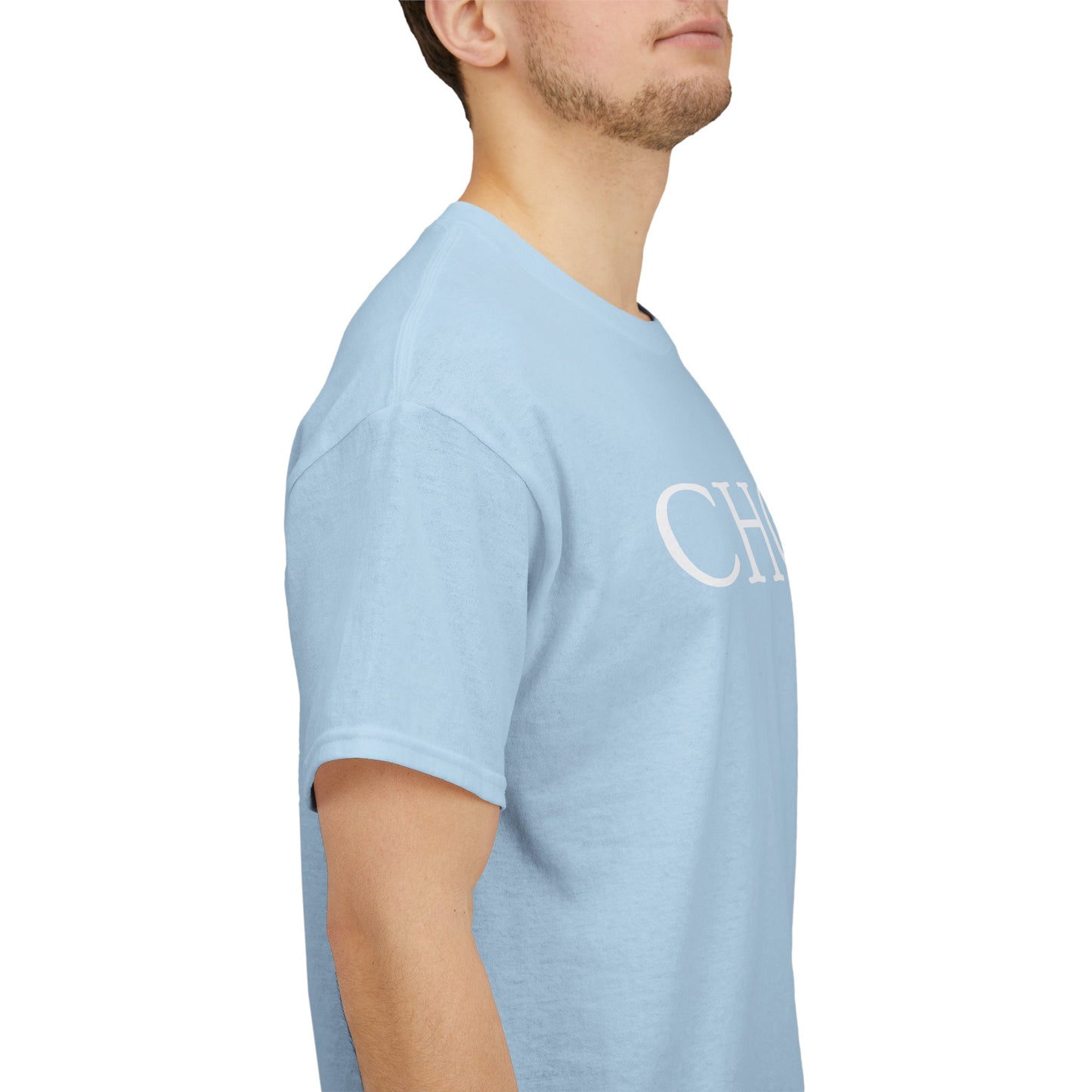 Chosen Christian T-Shirt — "CHOSEN." Front with 1 Peter 2:9 Back