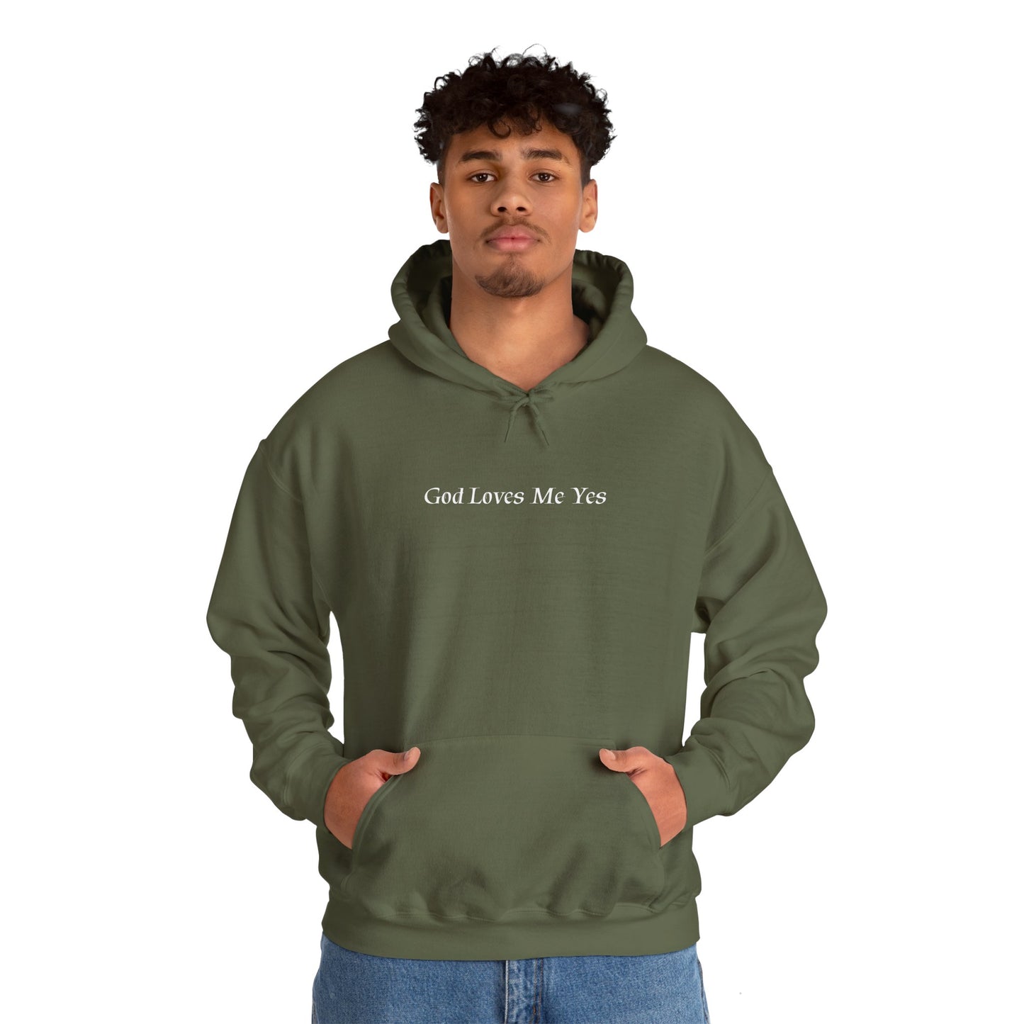 God Loves Me Yes Unisex Heavy Blend™ Hooded Sweatshirt