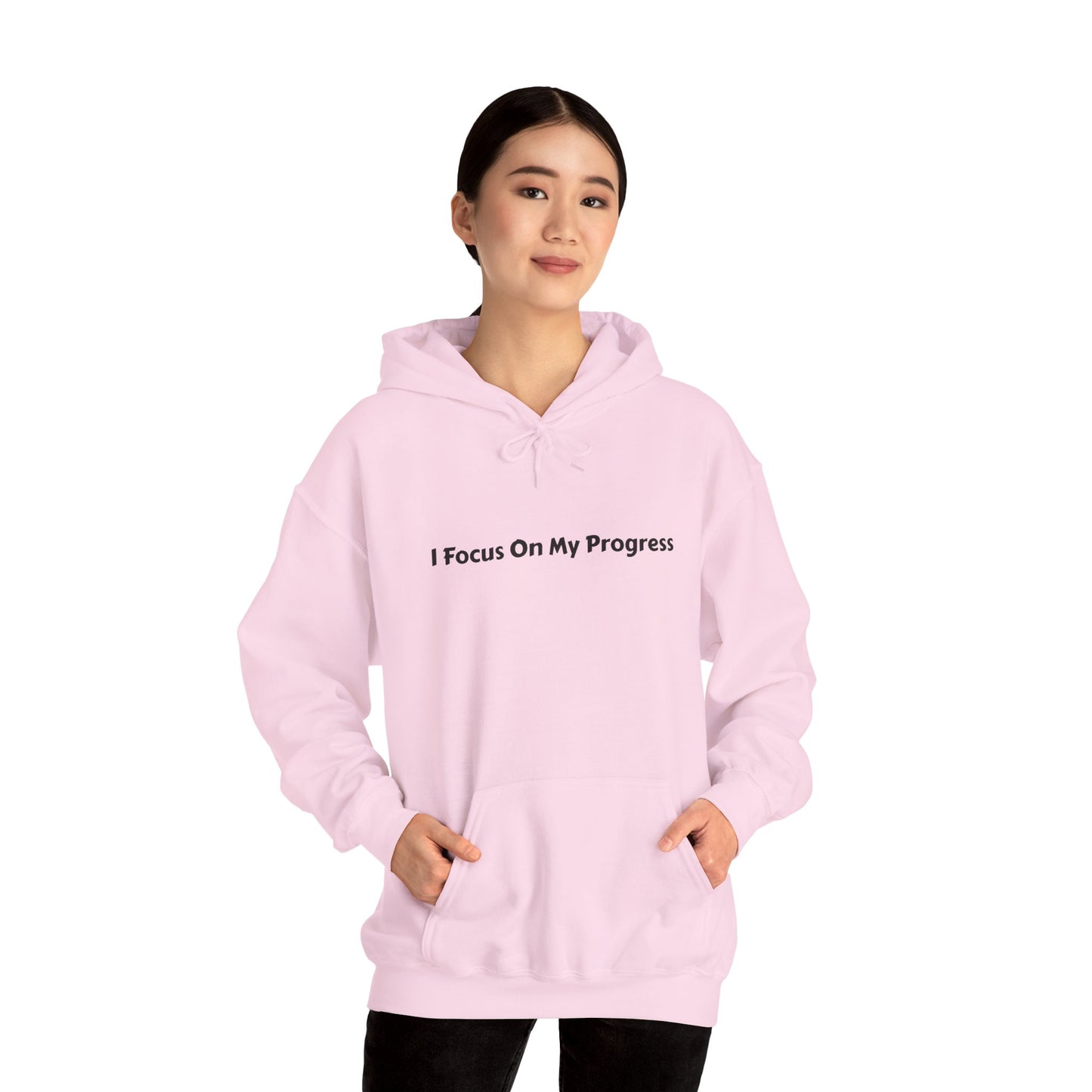 I Focus On My Progress Unisex Heavy Blend™ Hooded Sweatshirt