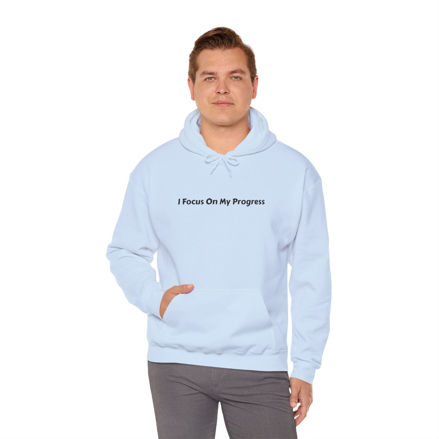 I Focus On My Progress Unisex Heavy Blend™ Hooded Sweatshirt