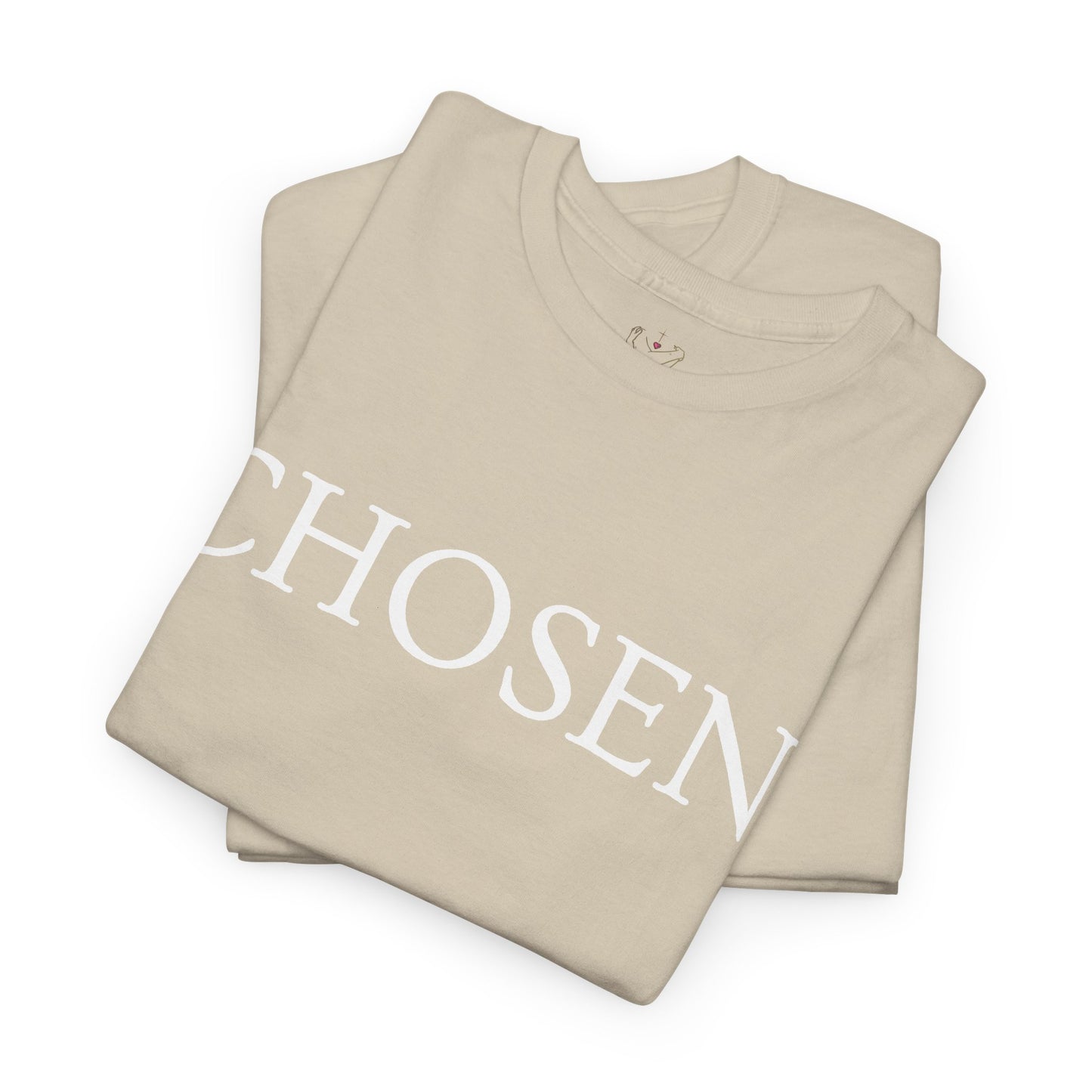 Chosen Christian T-Shirt — "CHOSEN." Front with 1 Peter 2:9 Back