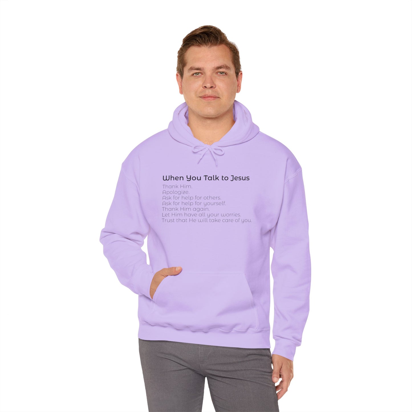 When You Talk To Jesus Unisex Heavy Blend™ Hooded Sweatshirt