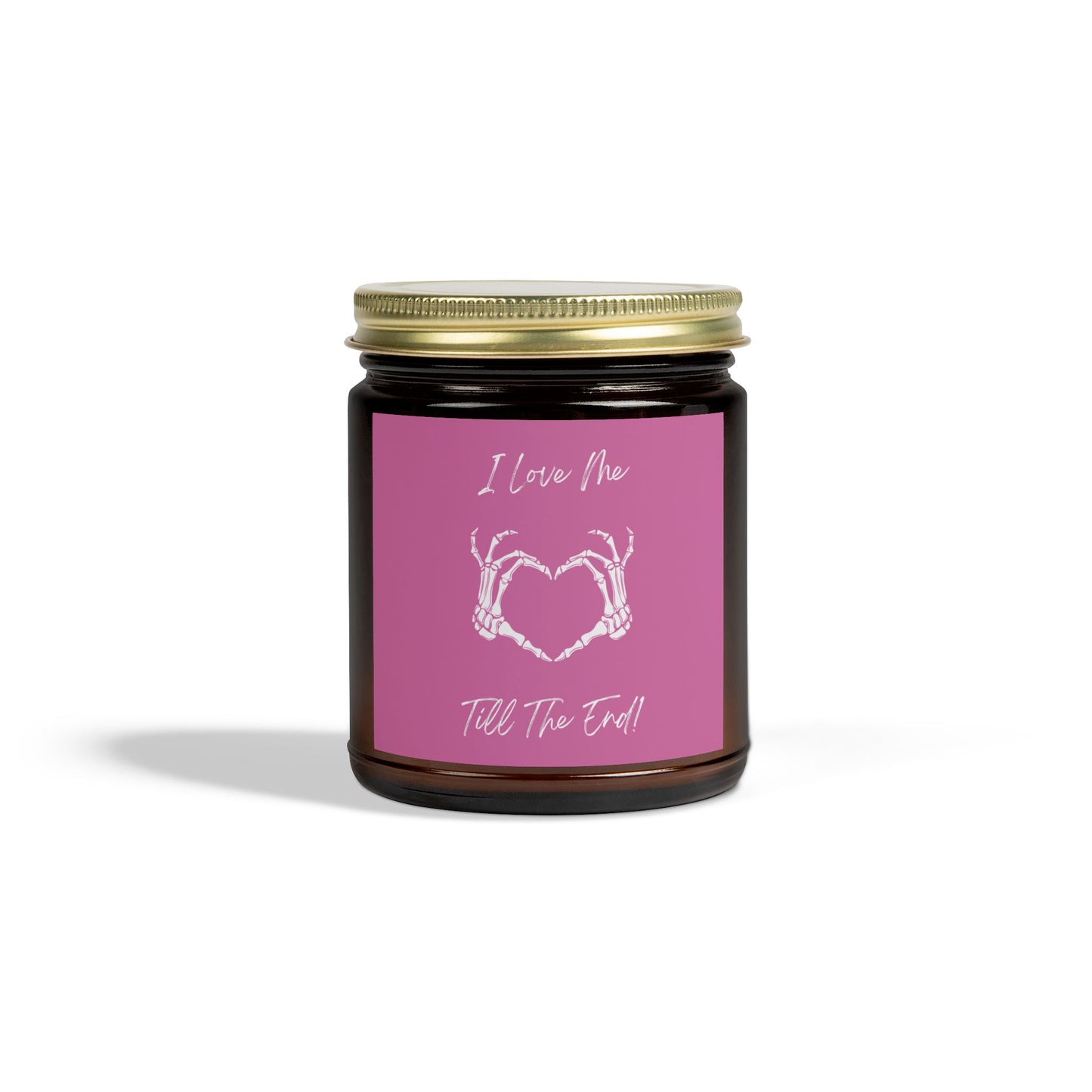 I Love Me Till The End Pink Scented Candles, Coconut Apricot Wax (4oz, 9oz)