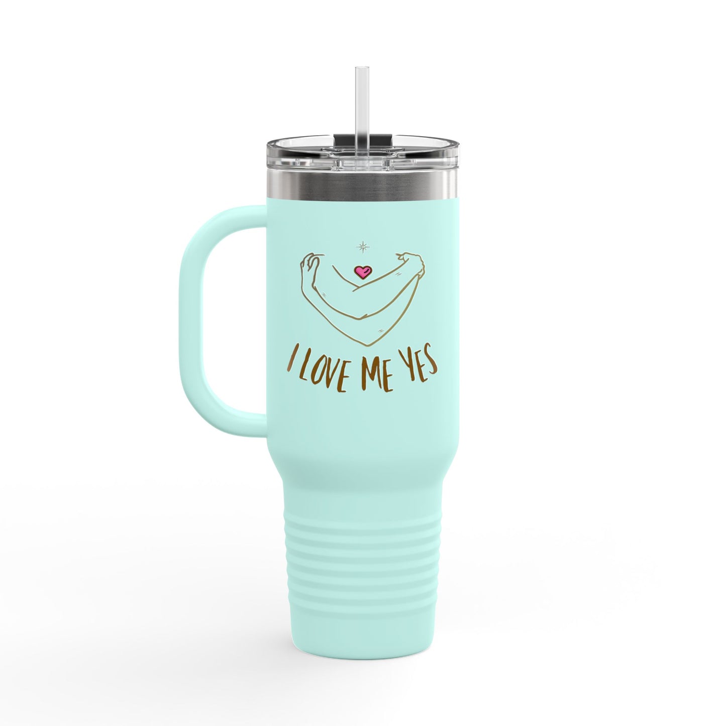 I Love Me Yes Insulated Travel Mug, 40oz