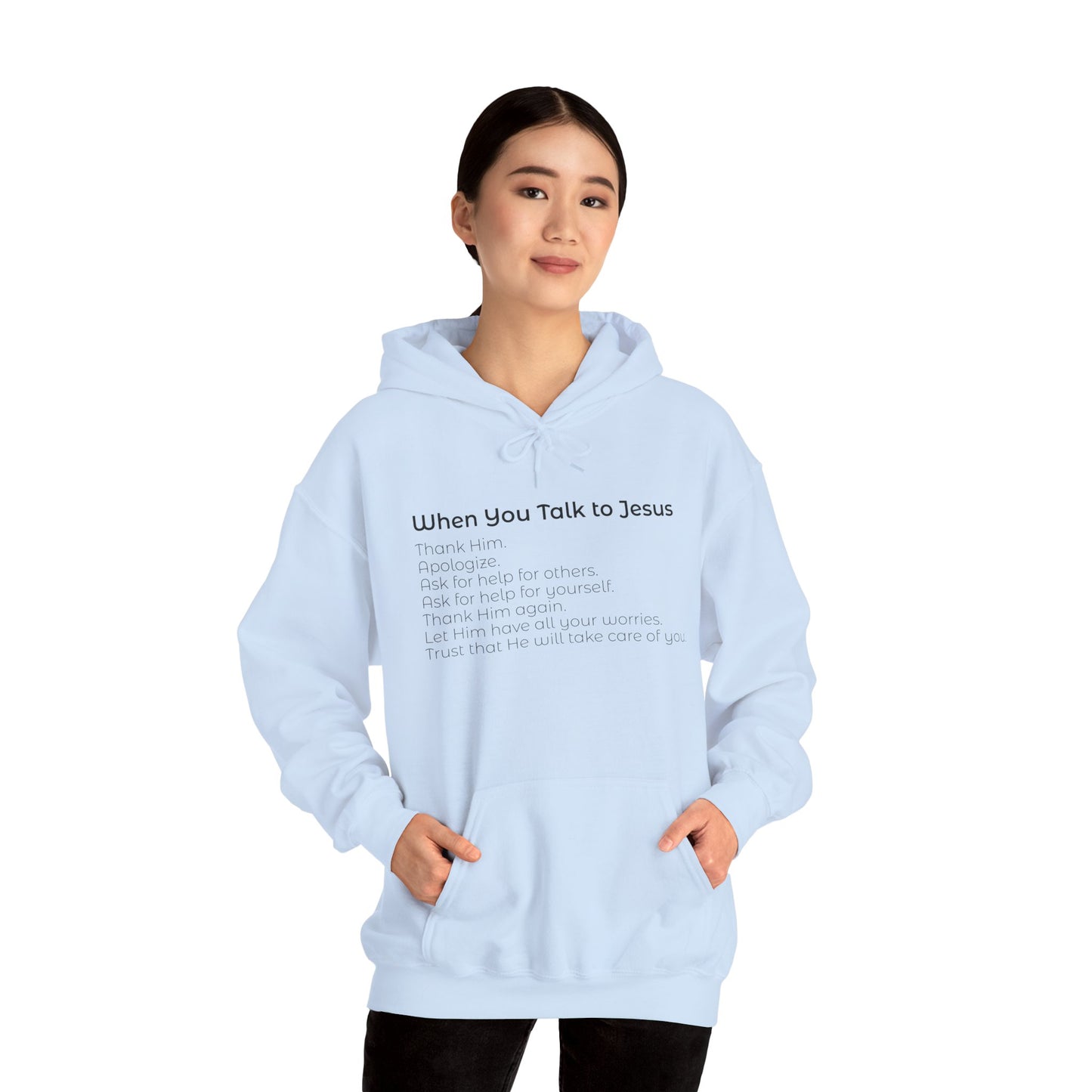 When You Talk To Jesus Unisex Heavy Blend™ Hooded Sweatshirt