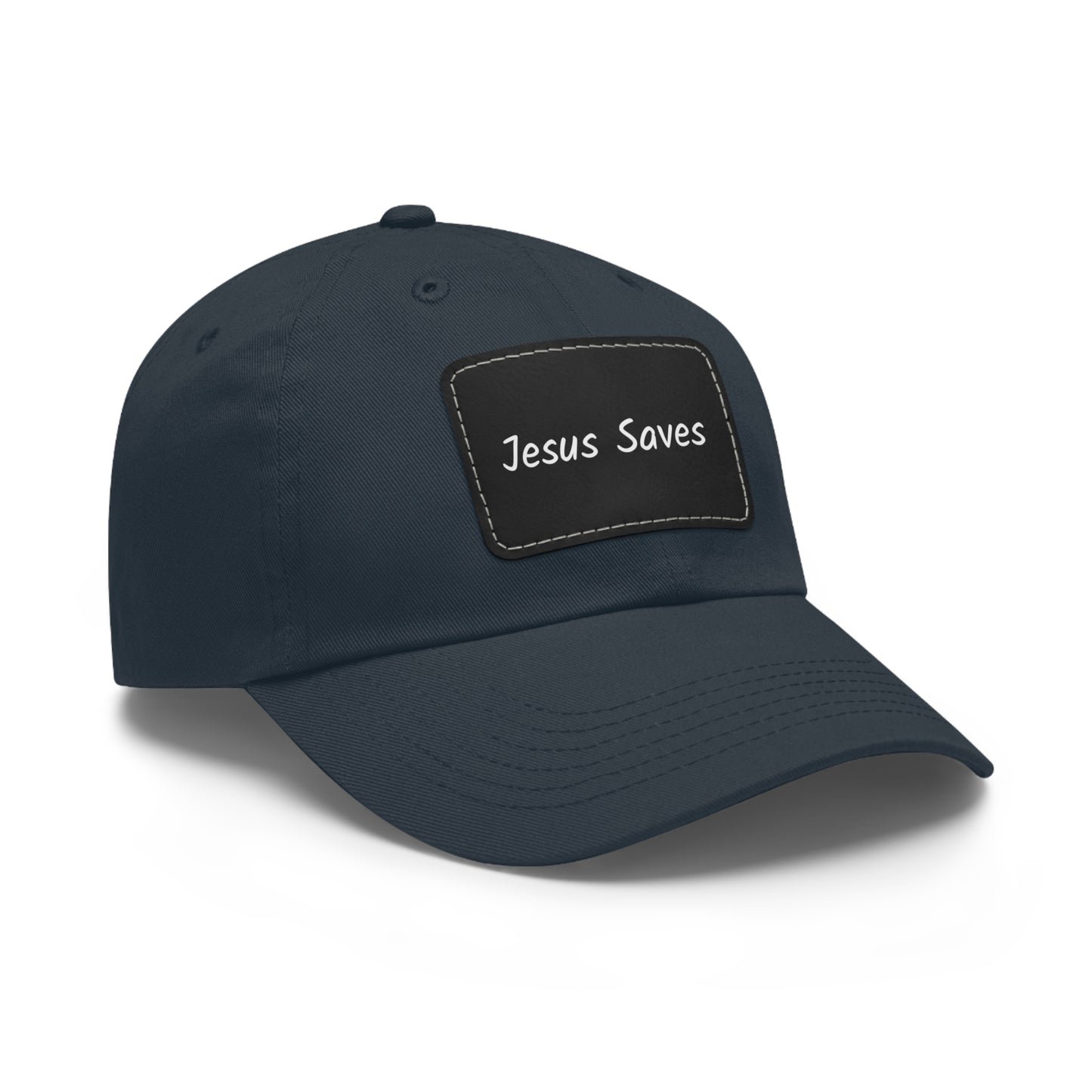 Jesus Saves Dad Hat with Leather Patch