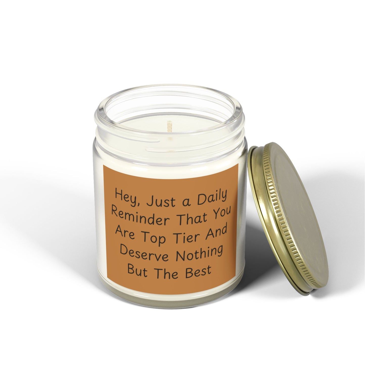 Hey, Just A Daily Reminder That You Are Top Tier Scented Candles, Coconut Apricot Wax (4oz, 9oz)