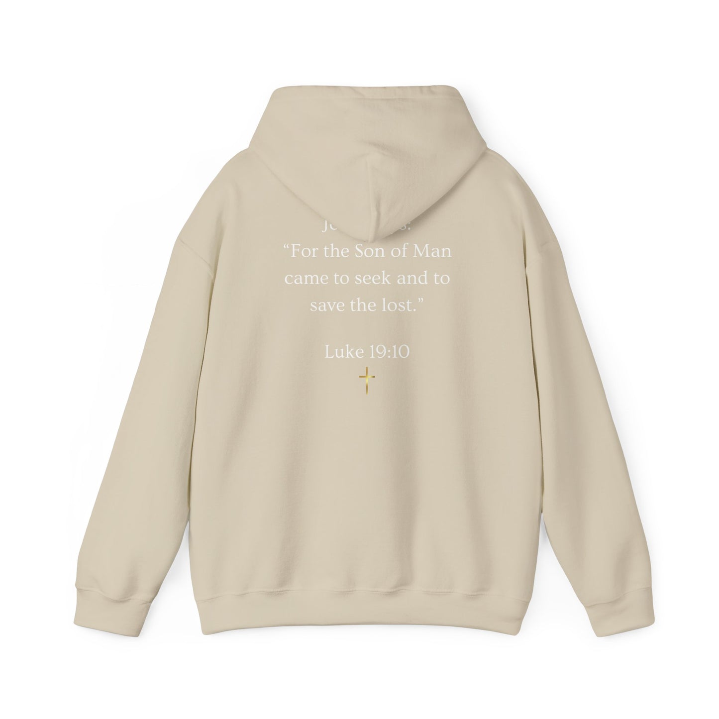 Found. Christian Hoodie — "For the Son of Man...to save the lost" Luke 19:10 Faith Pullover
