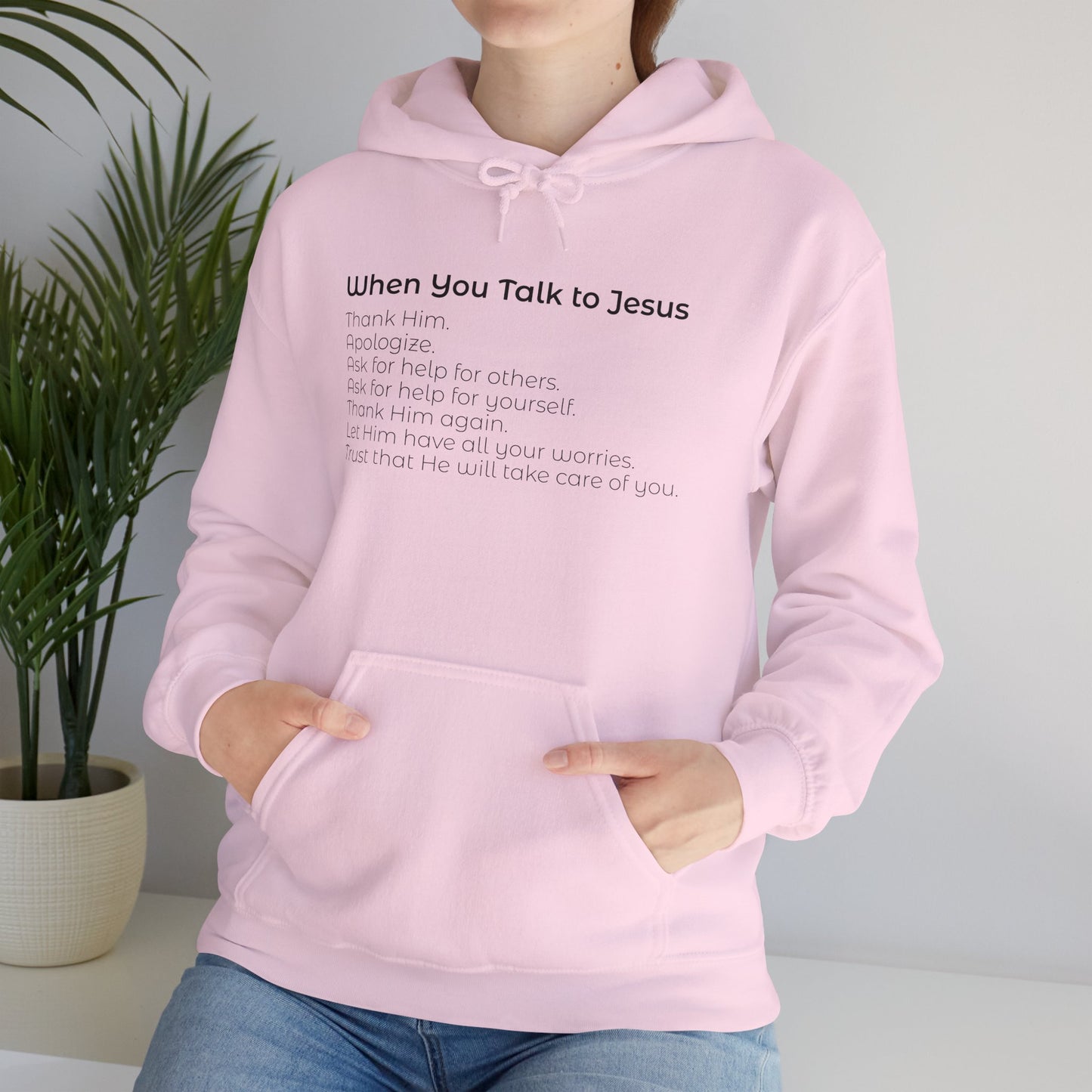 When You Talk To Jesus Unisex Heavy Blend™ Hooded Sweatshirt