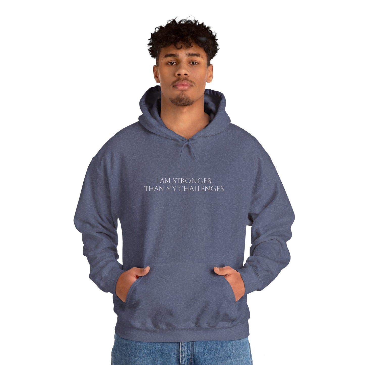 I Am Stronger Than My Challenges Unisex Heavy Blend™ Hooded Sweatshirt