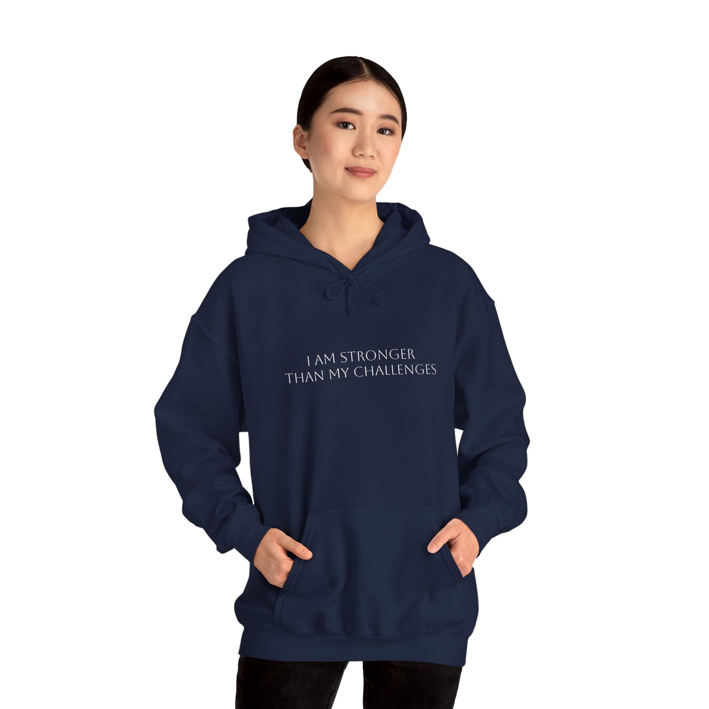 I Am Stronger Than My Challenges Unisex Heavy Blend™ Hooded Sweatshirt