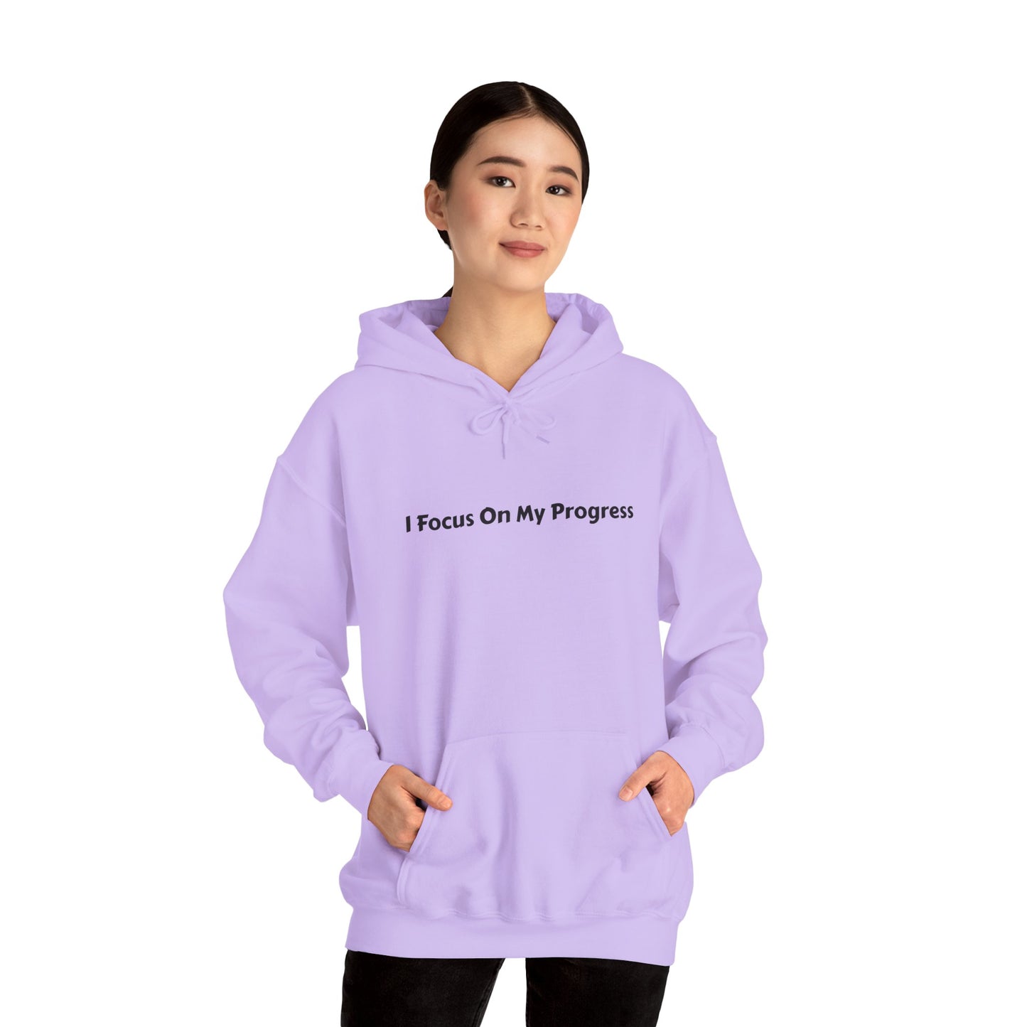 I Focus On My Progress Unisex Heavy Blend™ Hooded Sweatshirt