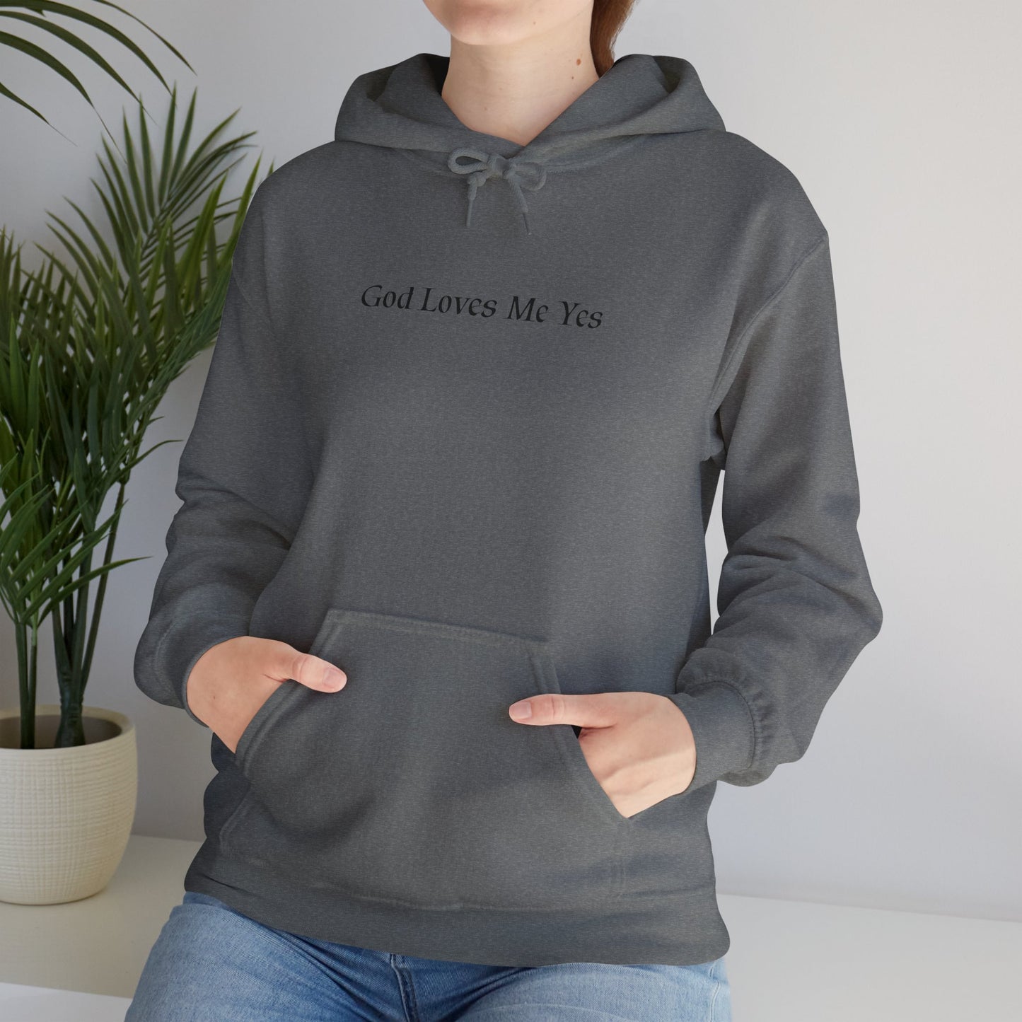 God Loves Me Yes Unisex Heavy Blend™ Hooded Sweatshirt