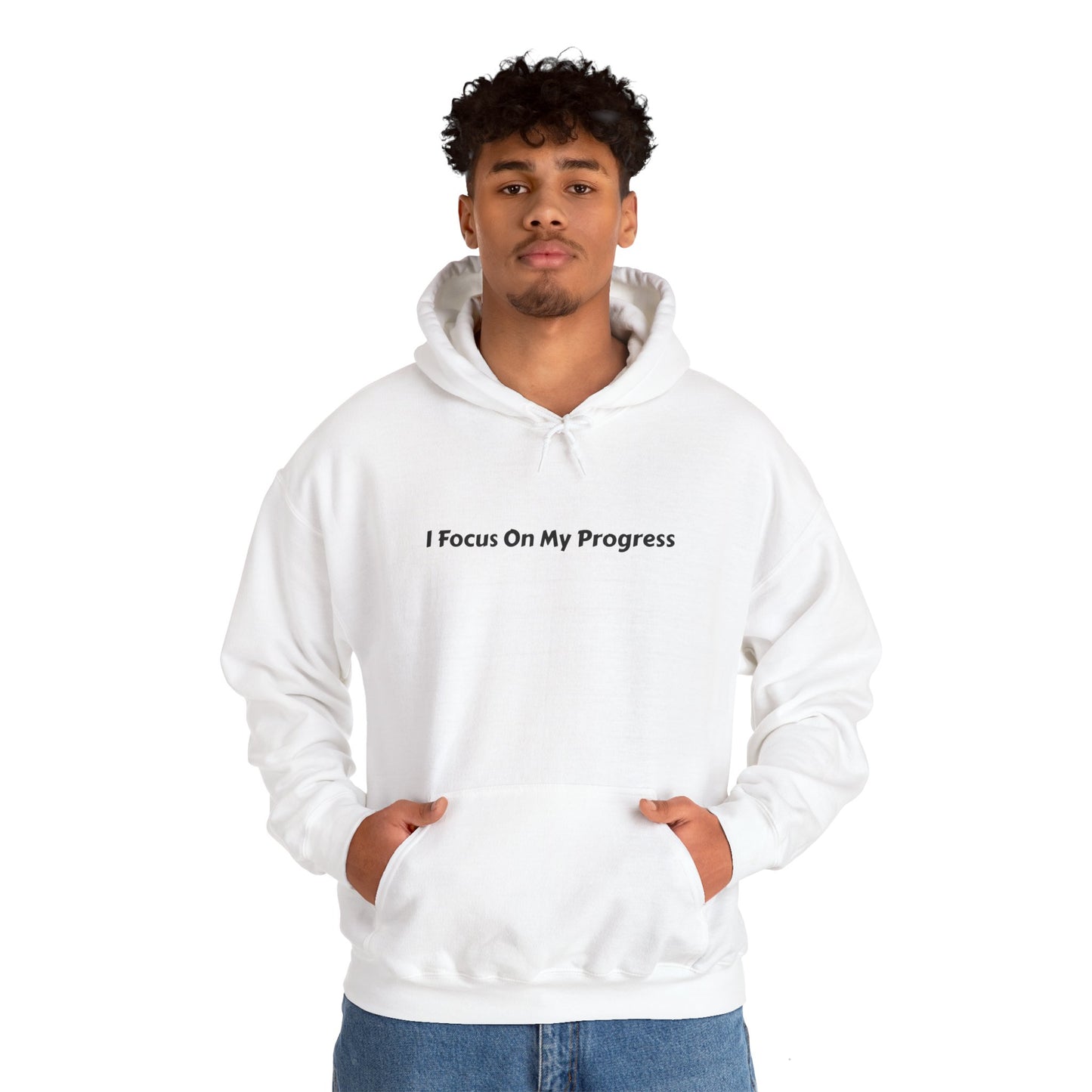 I Focus On My Progress Unisex Heavy Blend™ Hooded Sweatshirt