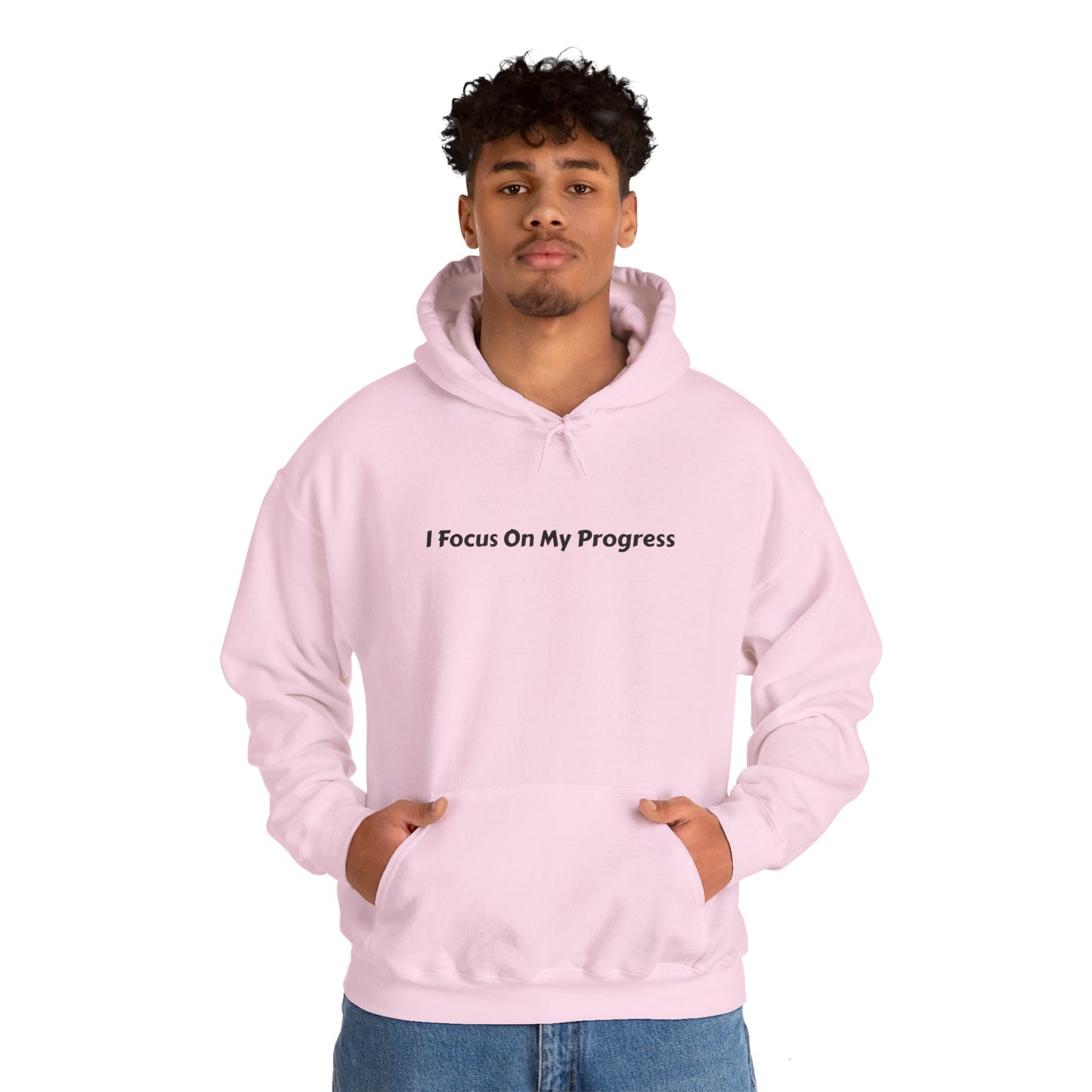 I Focus On My Progress Unisex Heavy Blend™ Hooded Sweatshirt