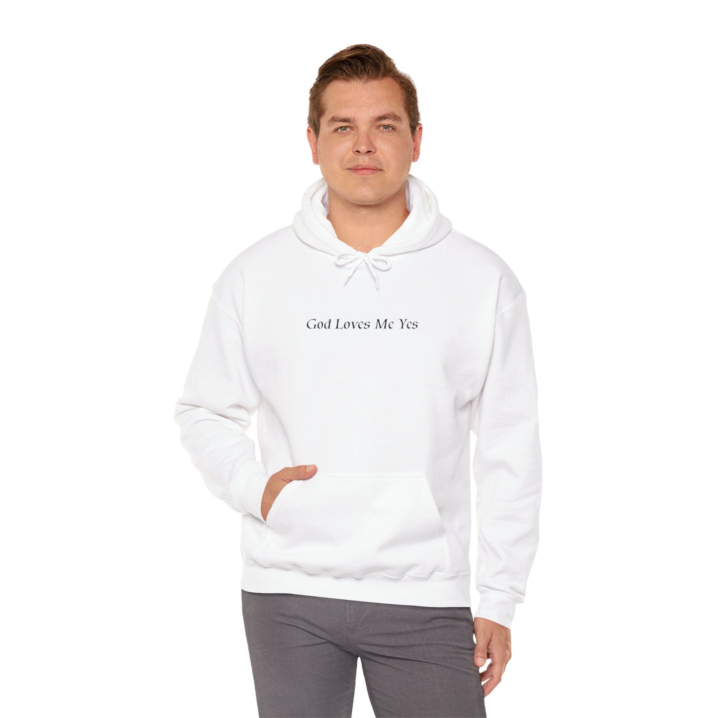 God Loves Me Yes Unisex Heavy Blend™ Hooded Sweatshirt