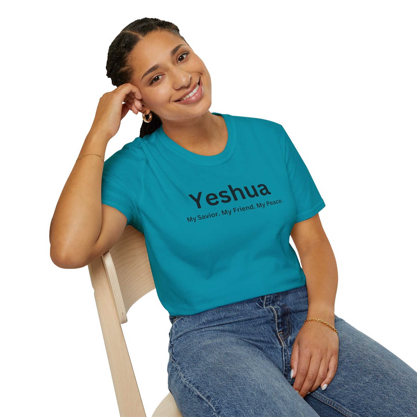 'Yeshua: My Savior. My Friend. My Peace.  Inspirational Unisex Softstyle T-Shirt