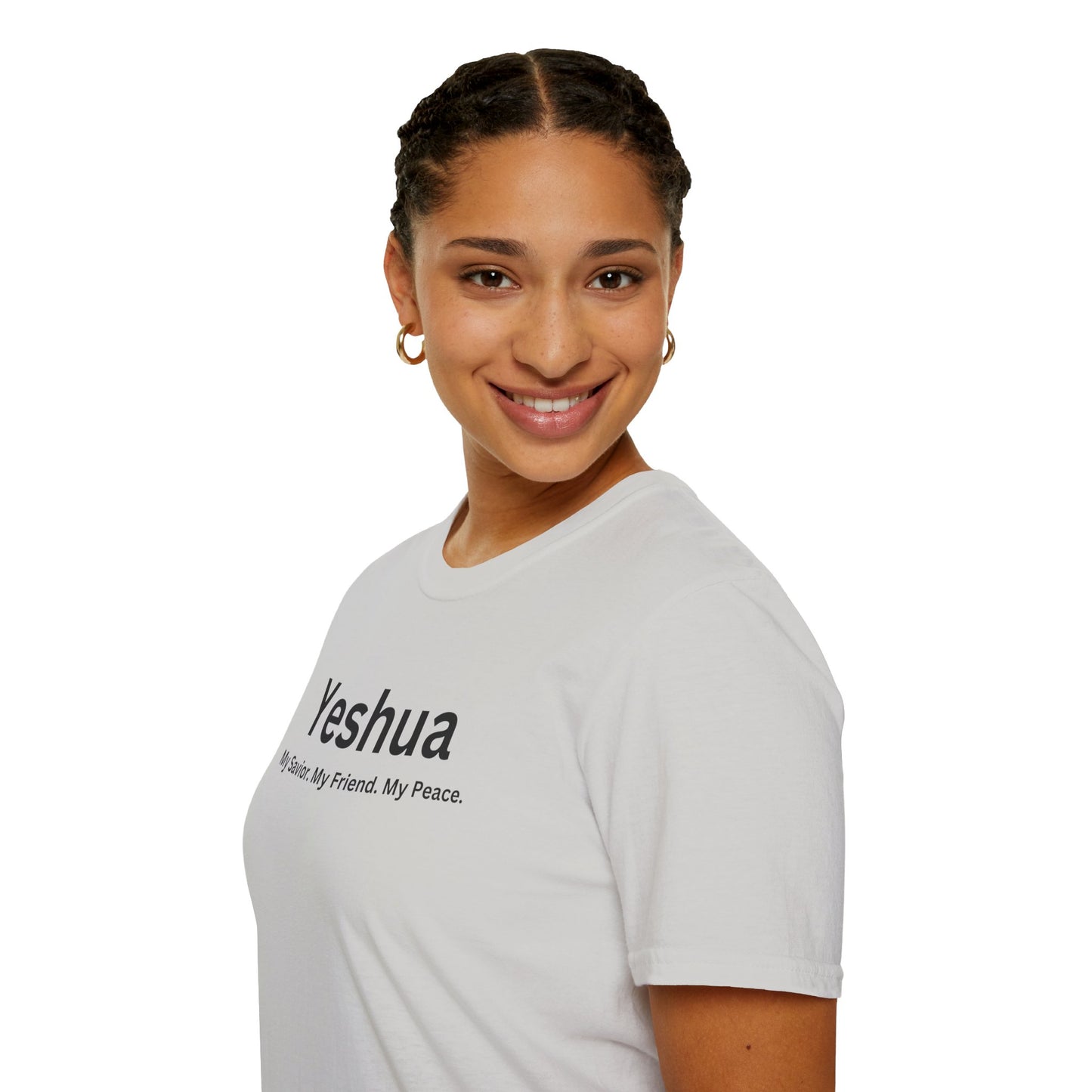 'Yeshua: My Savior. My Friend. My Peace.  Inspirational Unisex Softstyle T-Shirt