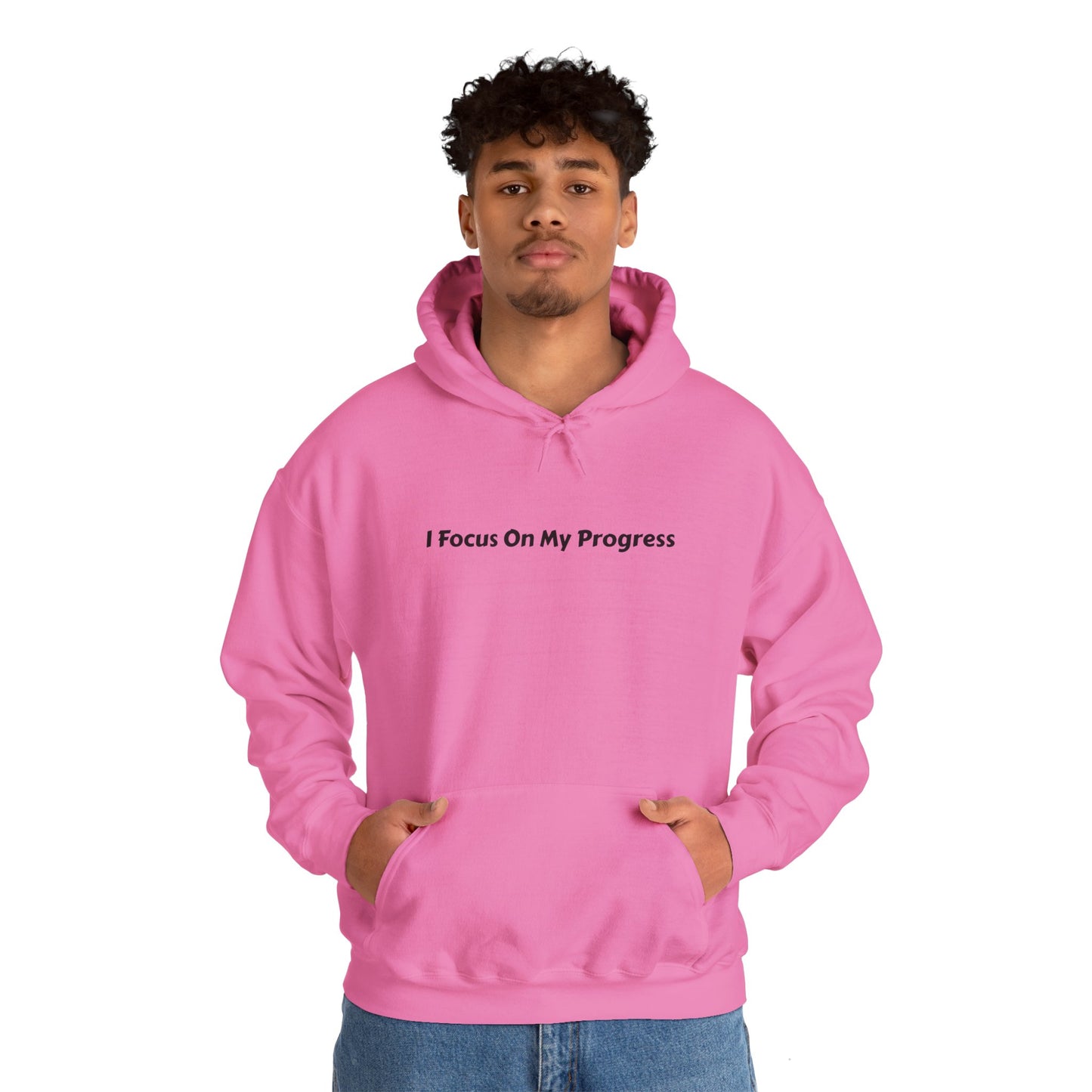 I Focus On My Progress Unisex Heavy Blend™ Hooded Sweatshirt