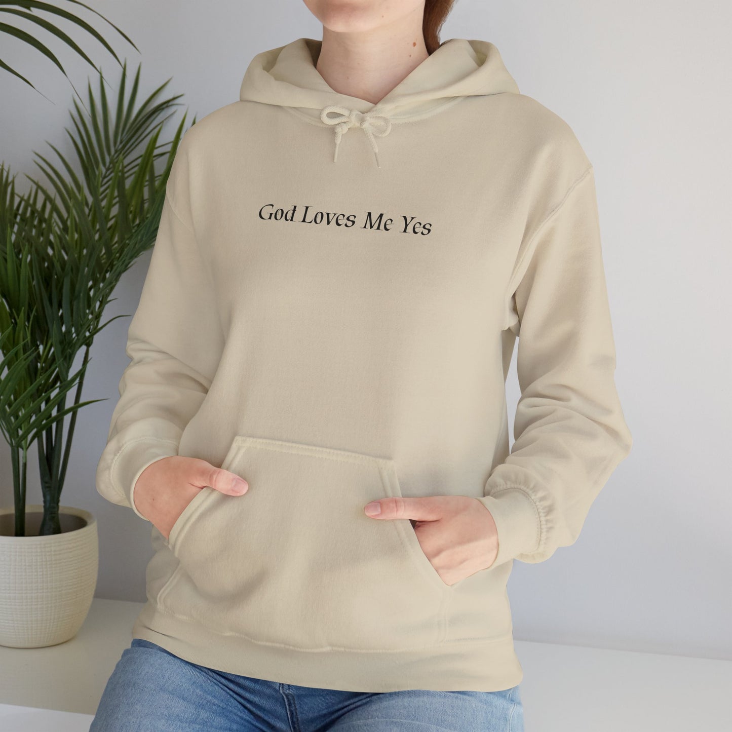 God Loves Me Yes Unisex Heavy Blend™ Hooded Sweatshirt