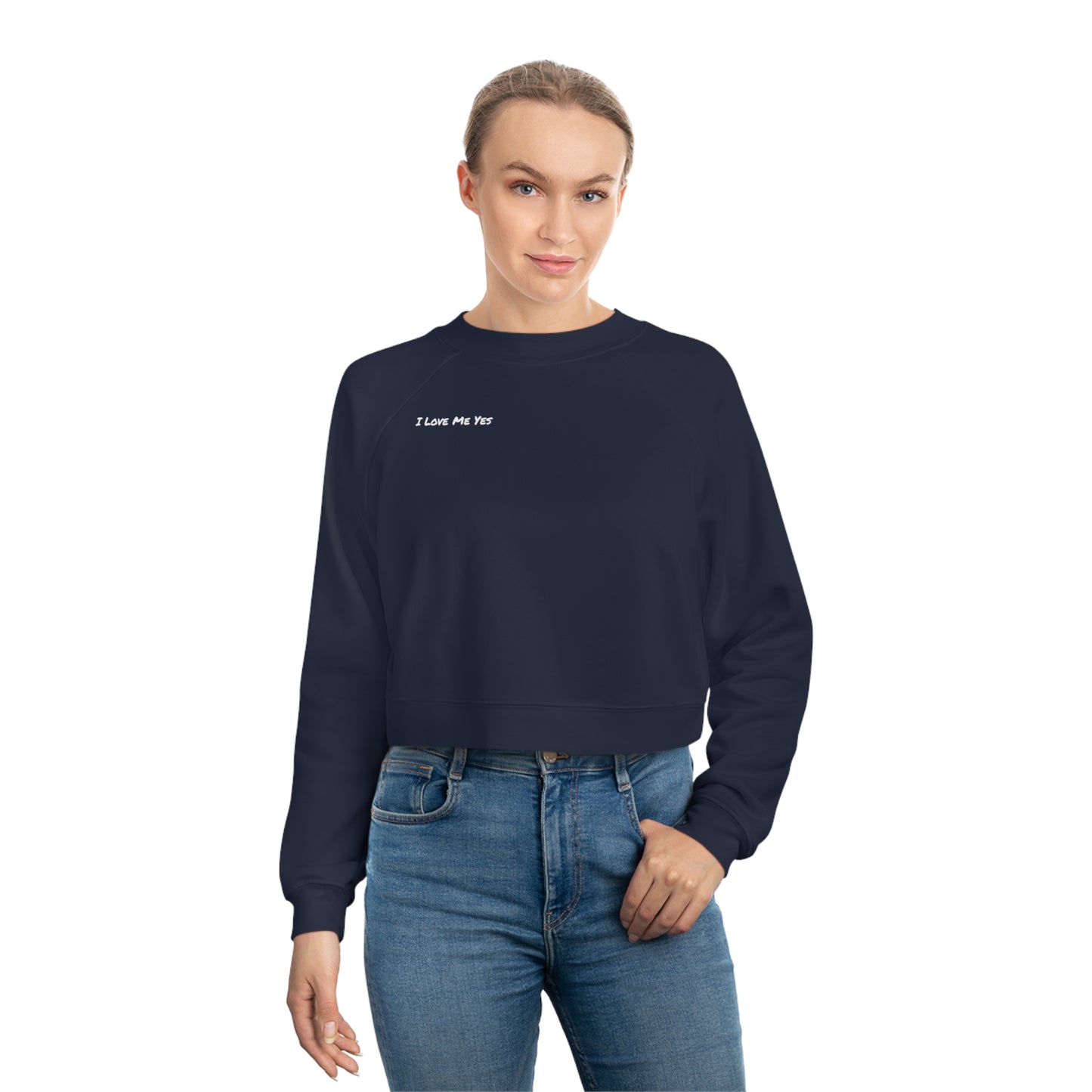 I Love Me Yes Women's Cropped Fleece Pullover