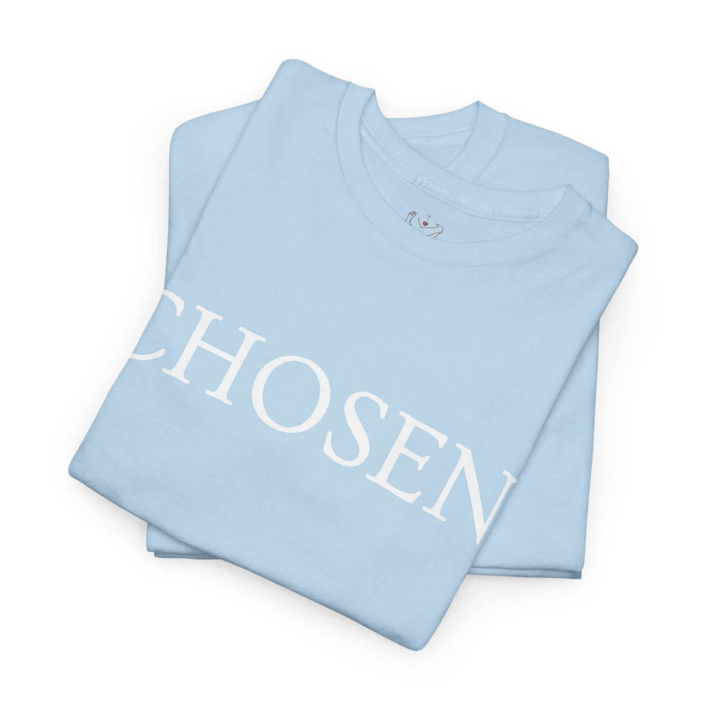 Chosen Christian T-Shirt — "CHOSEN." Front with 1 Peter 2:9 Back