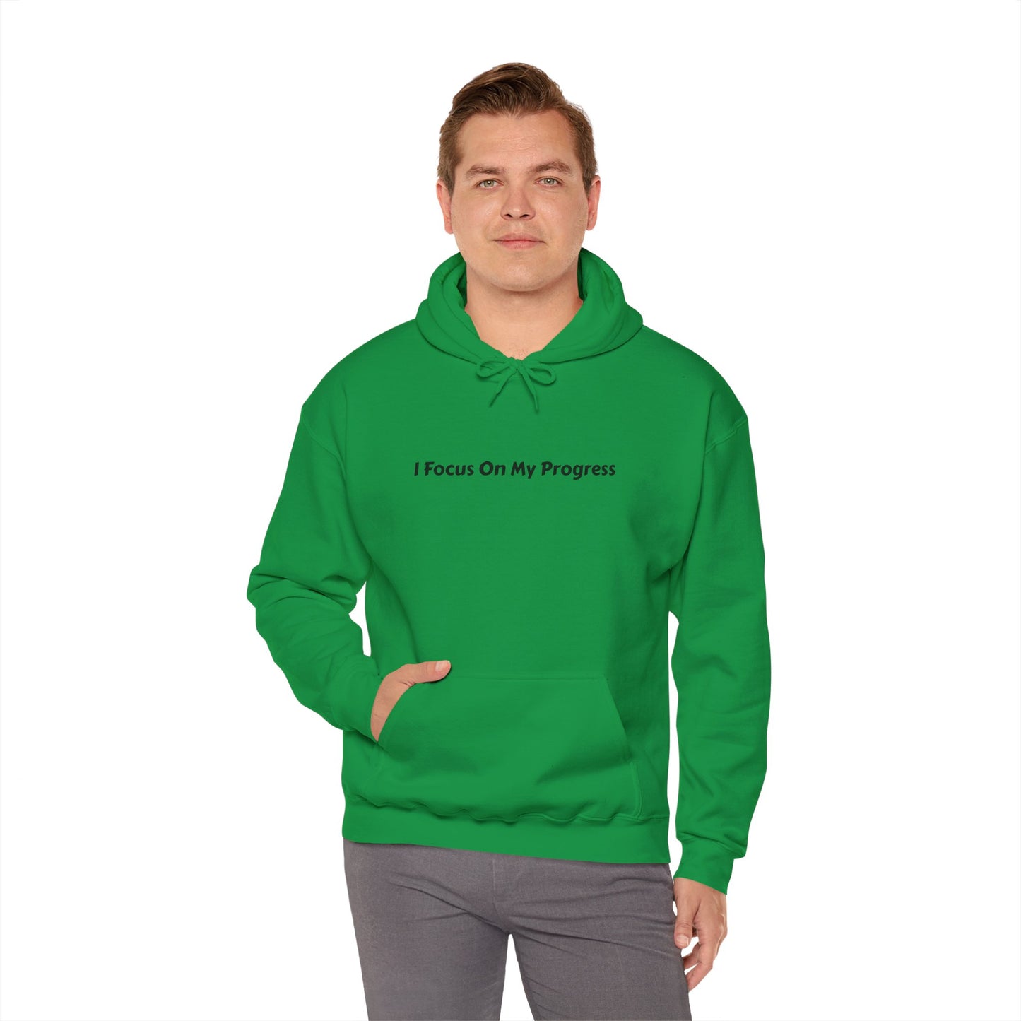 I Focus On My Progress Unisex Heavy Blend™ Hooded Sweatshirt