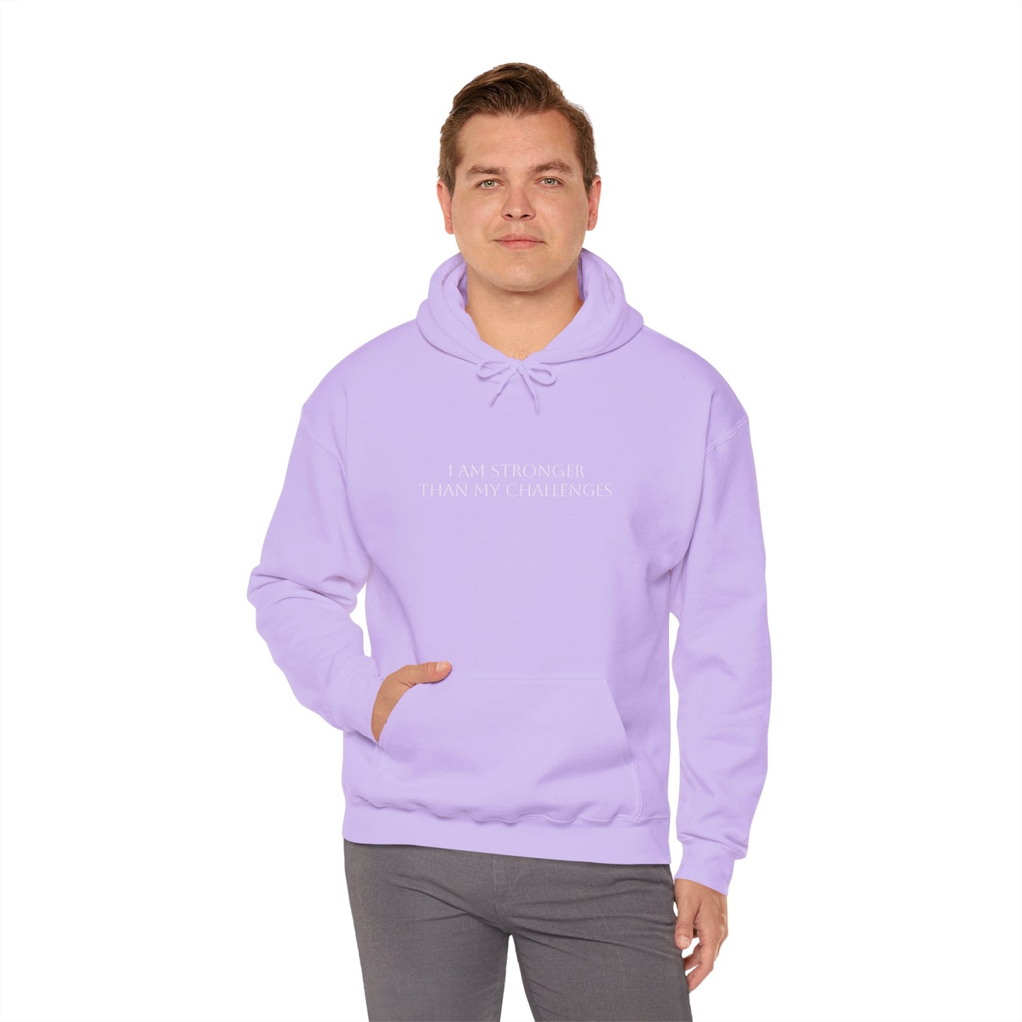 I Am Stronger Than My Challenges Unisex Heavy Blend™ Hooded Sweatshirt