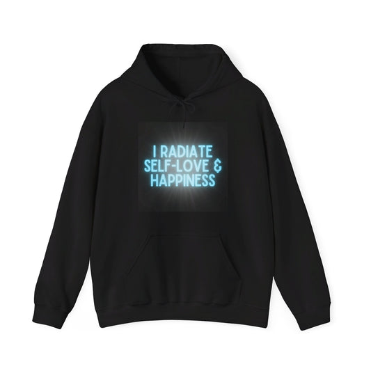 I Radiate Self Love & Happiness Unisex Heavy Blend™ Hooded Sweatshirt