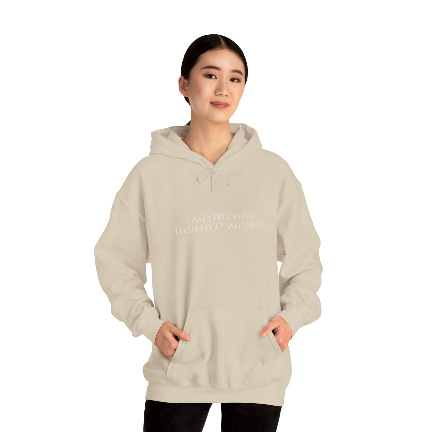 I Am Stronger Than My Challenges Unisex Heavy Blend™ Hooded Sweatshirt