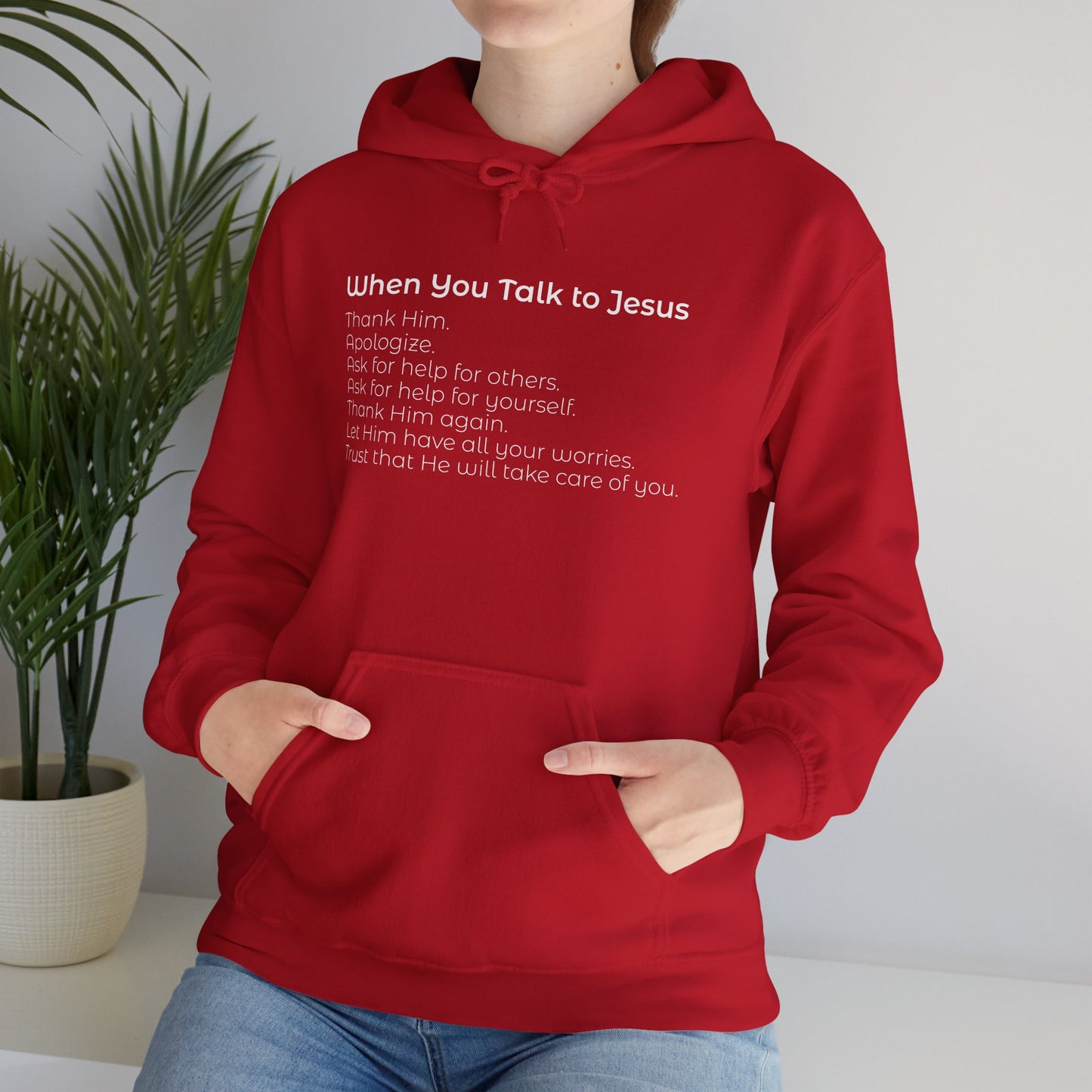 When You Talk To Jesus Unisex Heavy Blend™ Hooded Sweatshirt