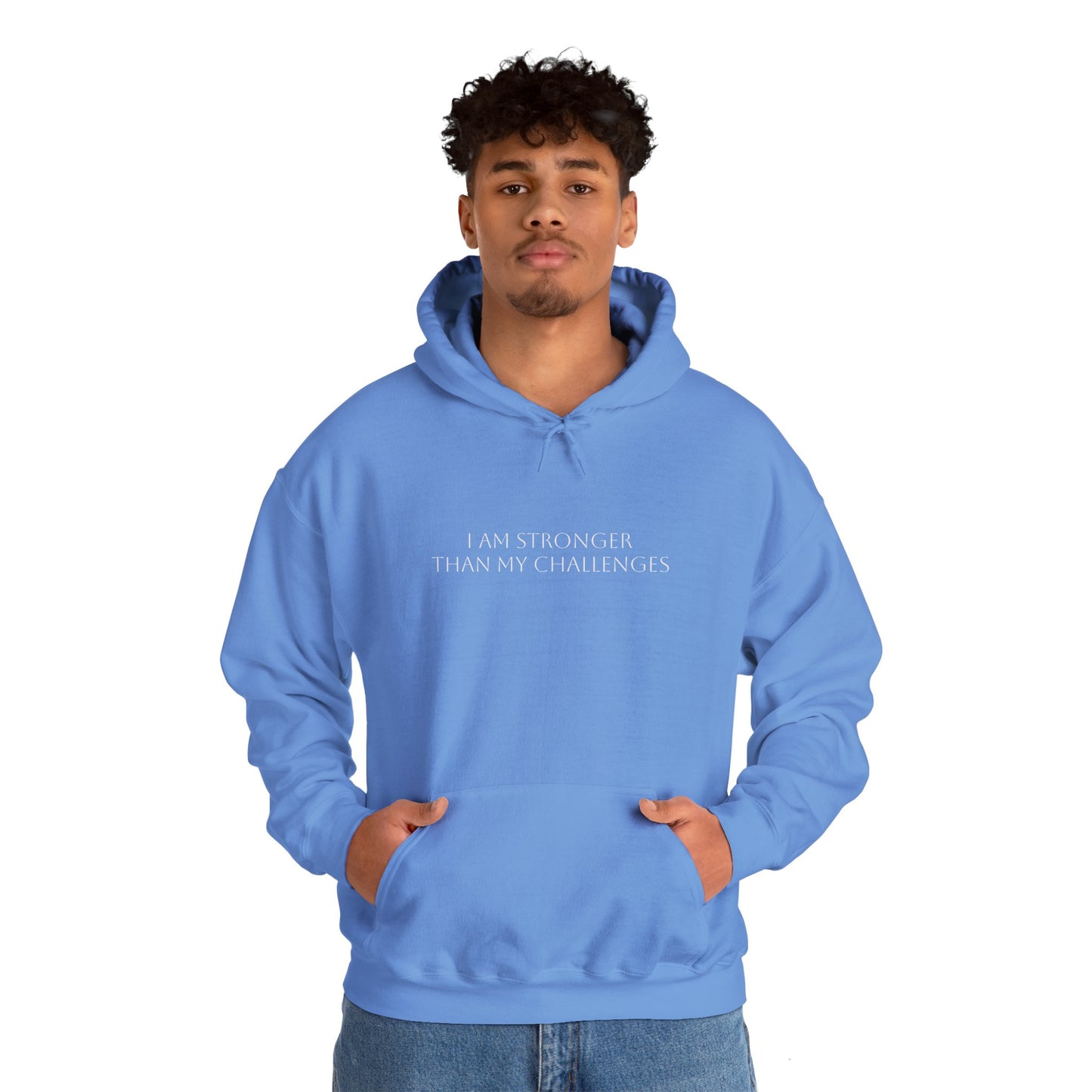 I Am Stronger Than My Challenges Unisex Heavy Blend™ Hooded Sweatshirt