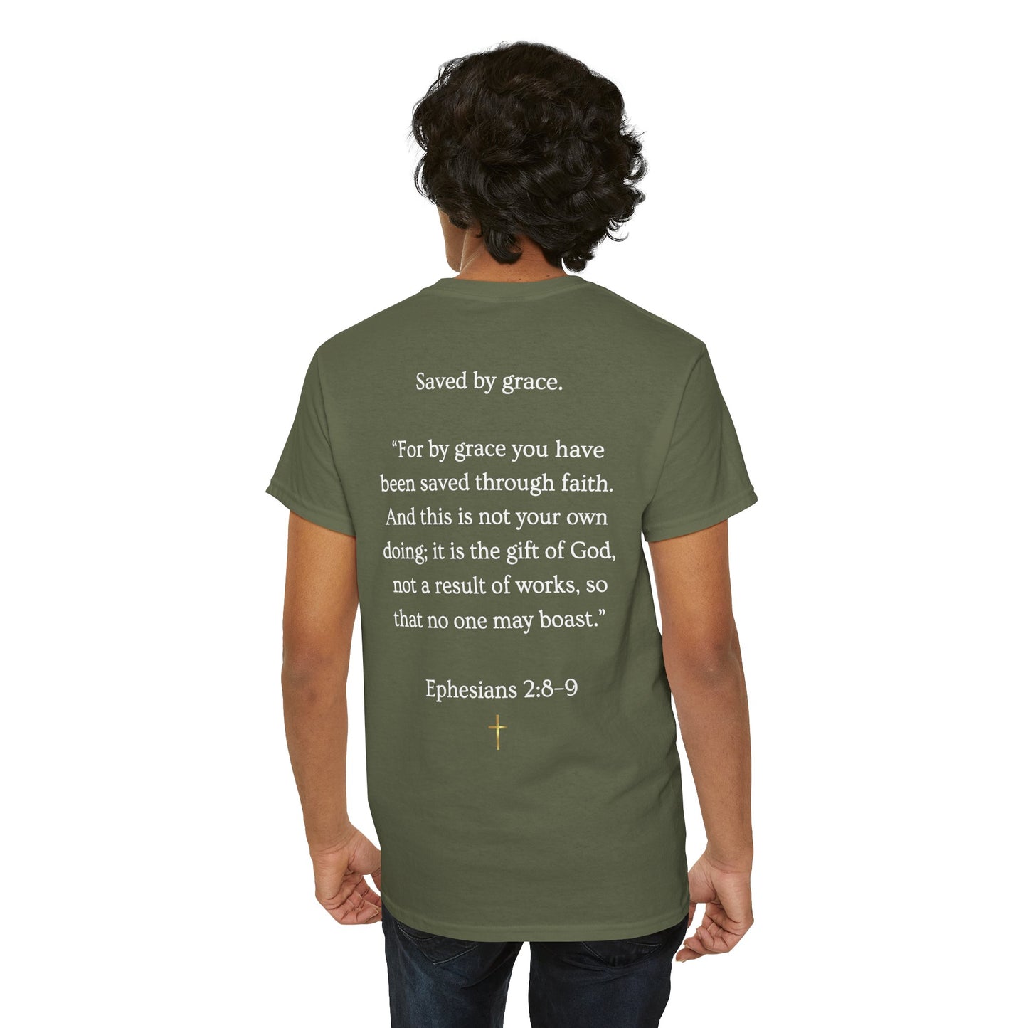 Never Earned It T‑Shirt — Christian Faith Tee with Ephesians 2:8‑9 Verse