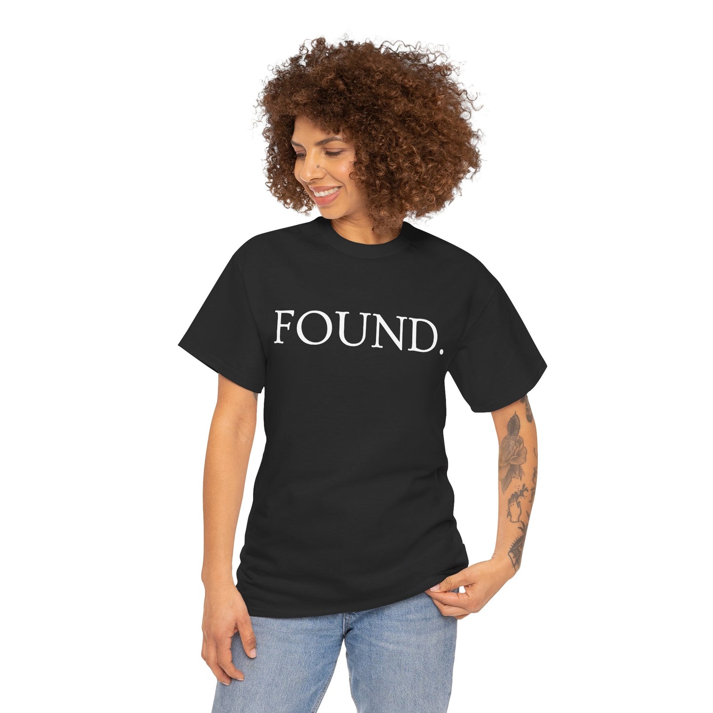 FOUND. Christian T-Shirt — Luke 19:10 Scripture Tee