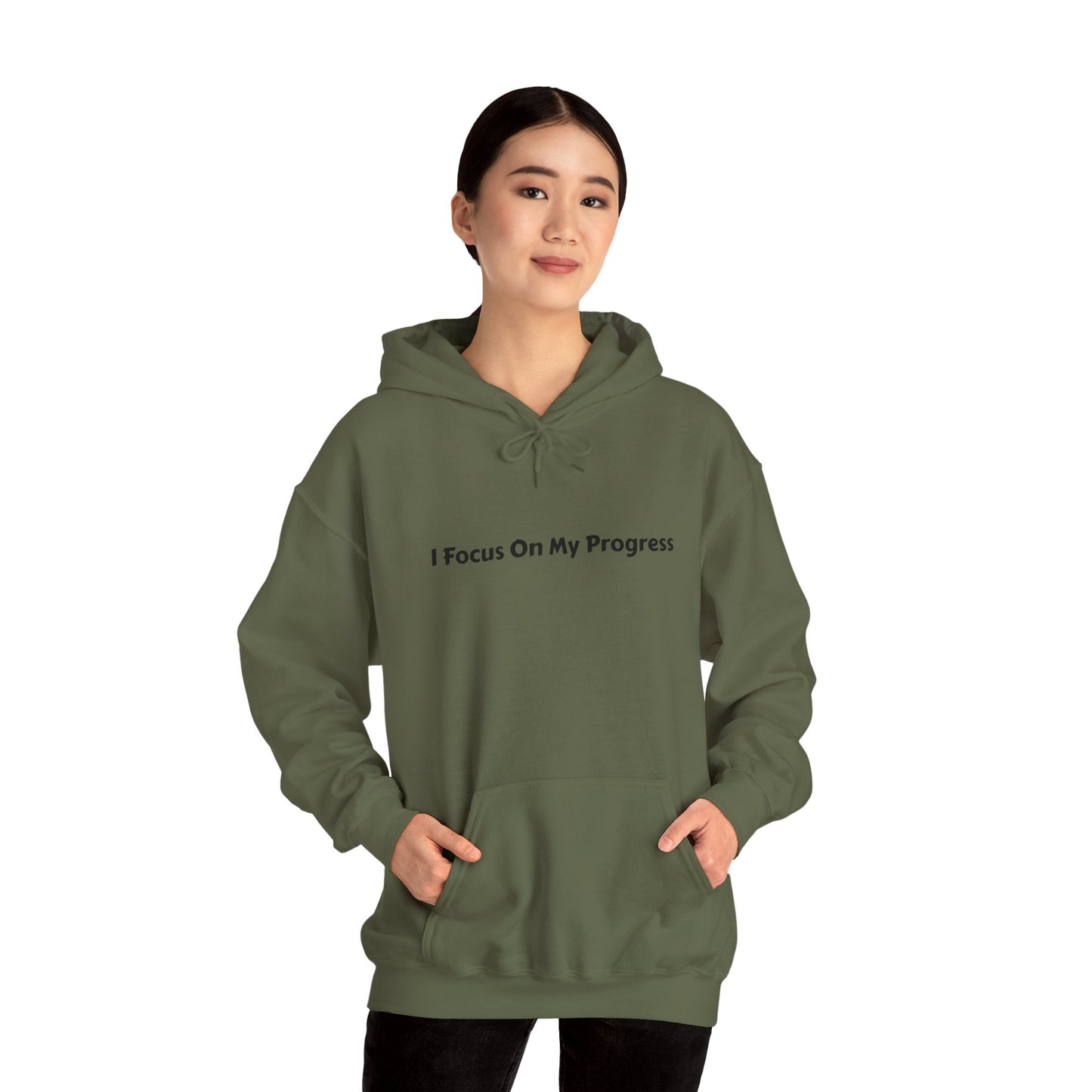 I Focus On My Progress Unisex Heavy Blend™ Hooded Sweatshirt