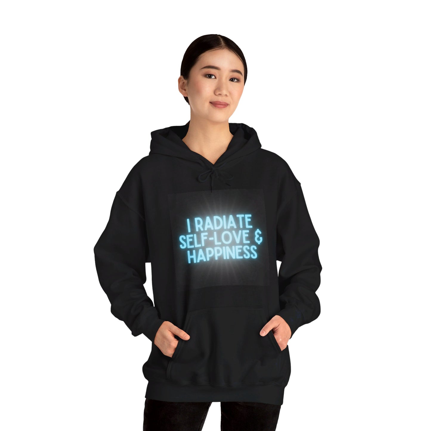 I Radiate Self Love & Happiness Unisex Heavy Blend™ Hooded Sweatshirt