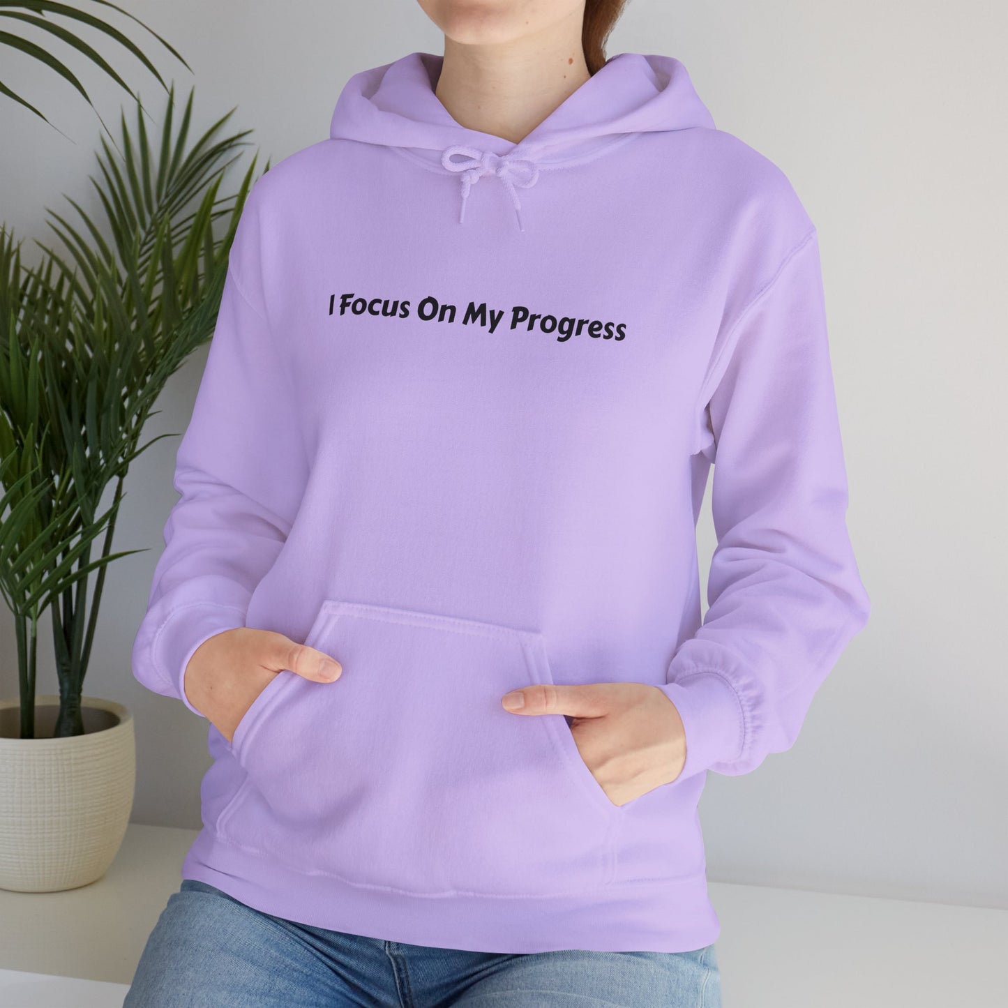 I Focus On My Progress Unisex Heavy Blend™ Hooded Sweatshirt