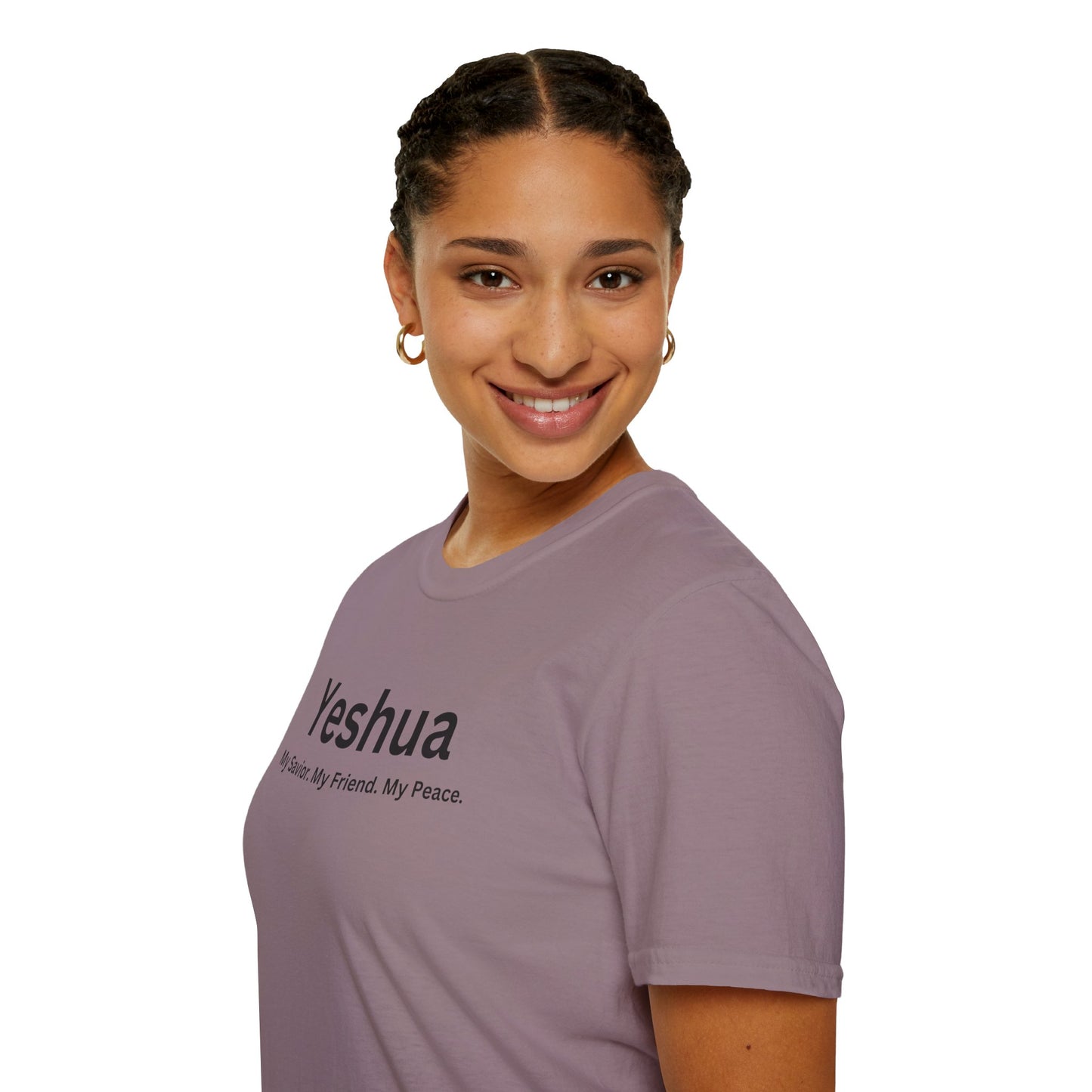'Yeshua: My Savior. My Friend. My Peace.  Inspirational Unisex Softstyle T-Shirt