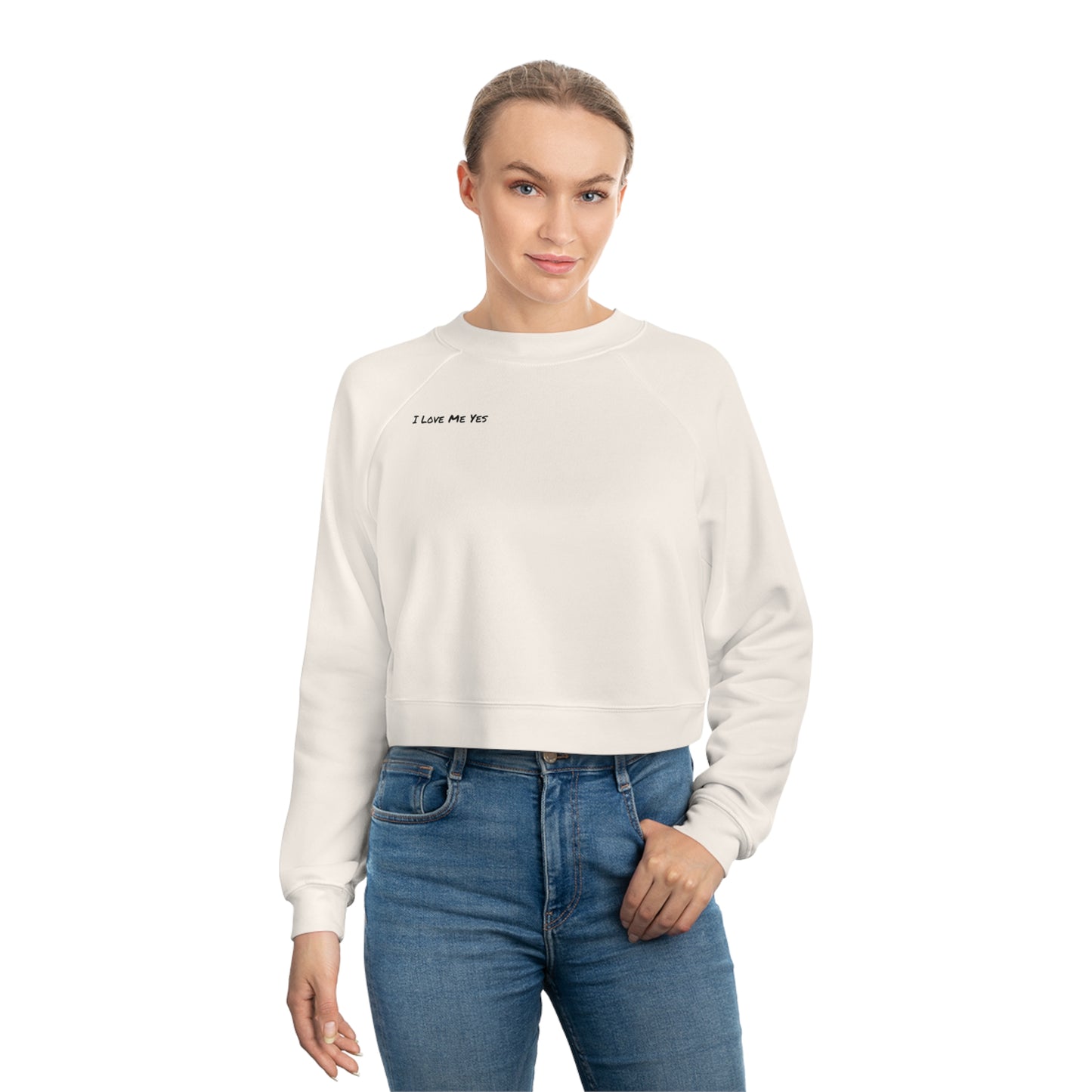 I Love Me Yes Women's Cropped Fleece Pullover