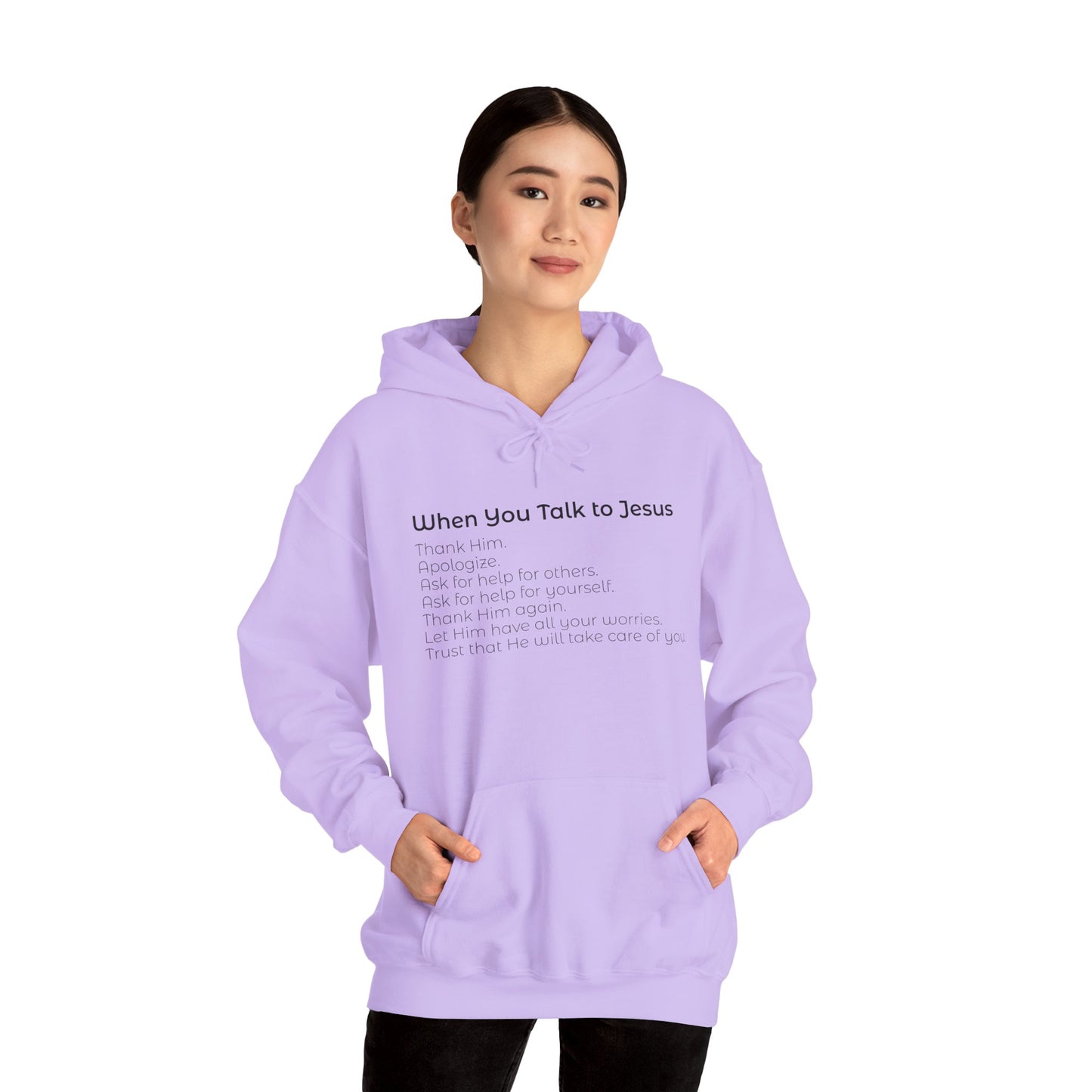 When You Talk To Jesus Unisex Heavy Blend™ Hooded Sweatshirt