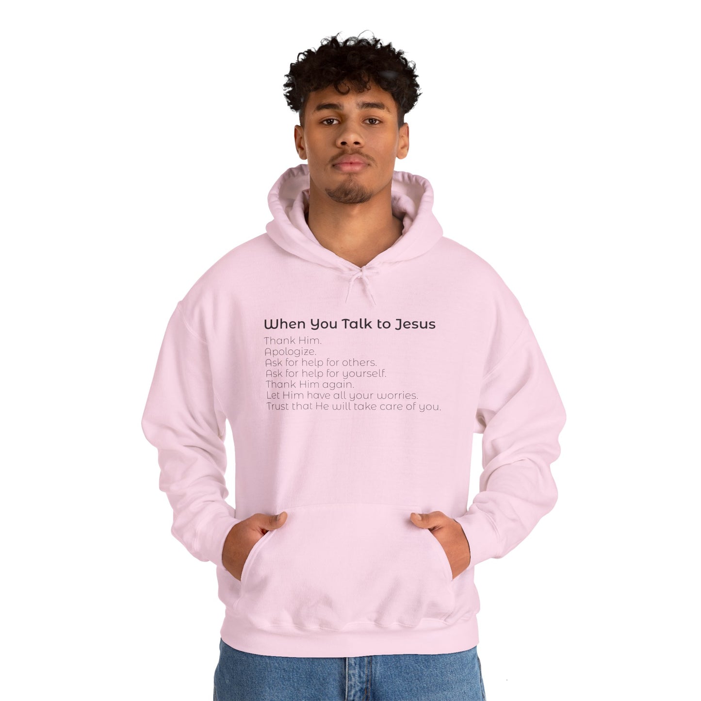 When You Talk To Jesus Unisex Heavy Blend™ Hooded Sweatshirt