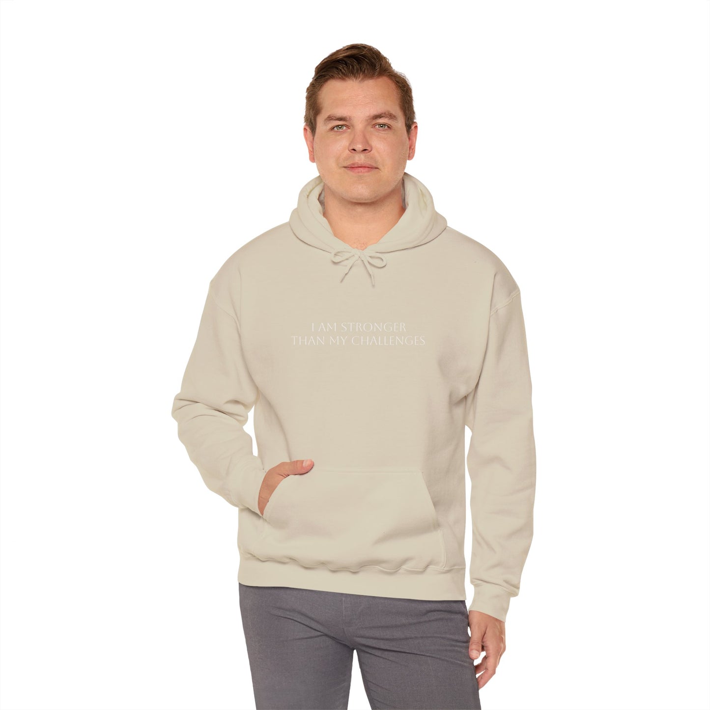 I Am Stronger Than My Challenges Unisex Heavy Blend™ Hooded Sweatshirt