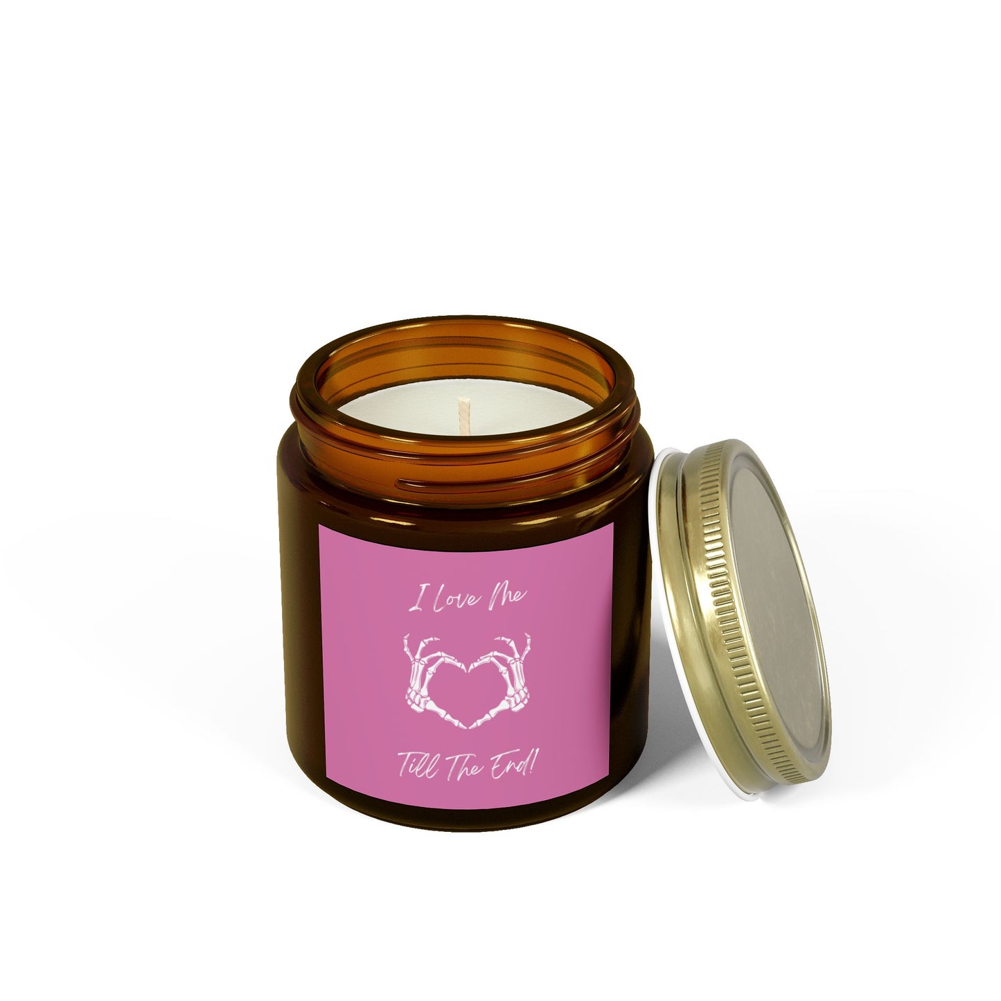 I Love Me Till The End Pink Scented Candles, Coconut Apricot Wax (4oz, 9oz)