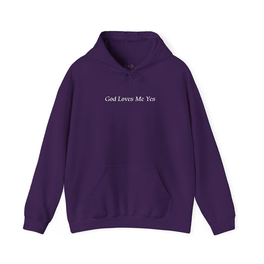 God Loves Me Yes Unisex Heavy Blend™ Hooded Sweatshirt