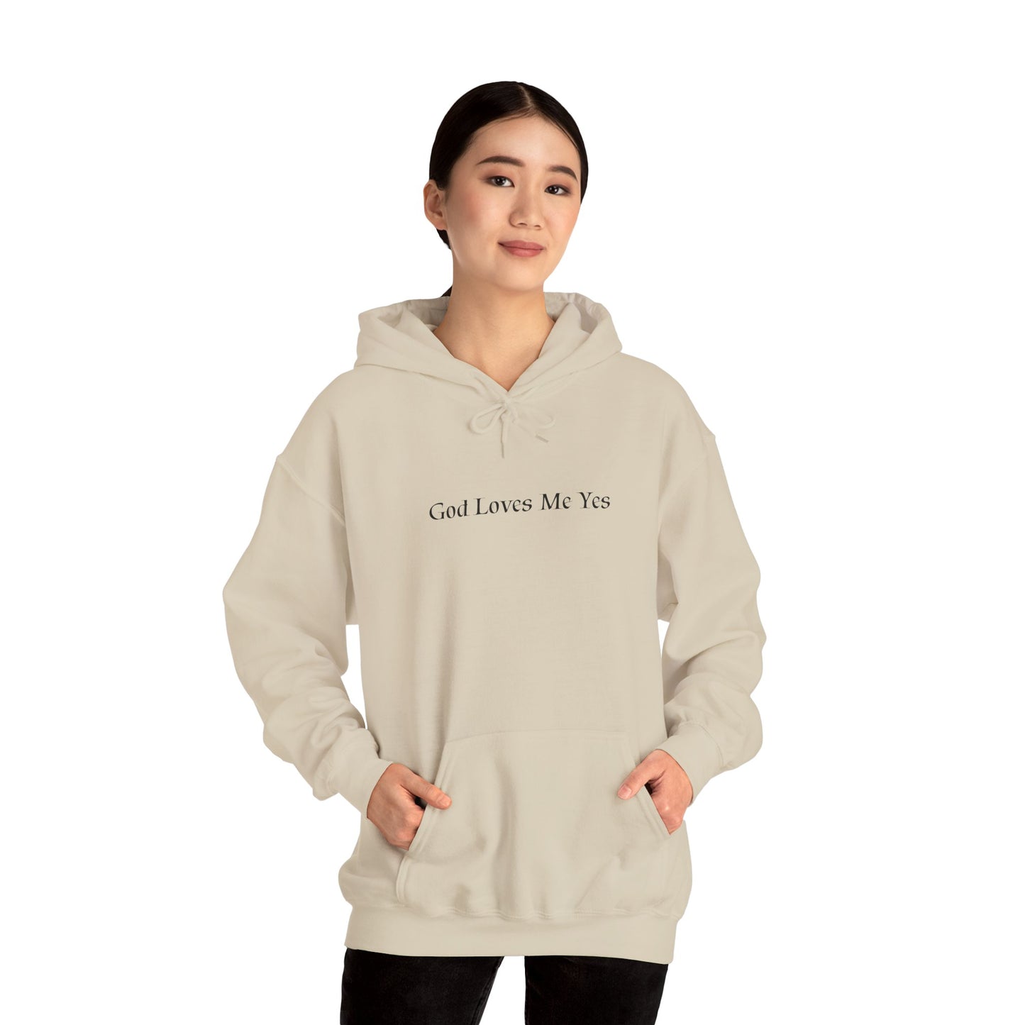 God Loves Me Yes Unisex Heavy Blend™ Hooded Sweatshirt