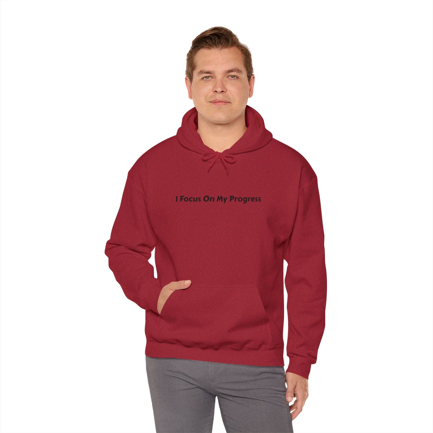 I Focus On My Progress Unisex Heavy Blend™ Hooded Sweatshirt