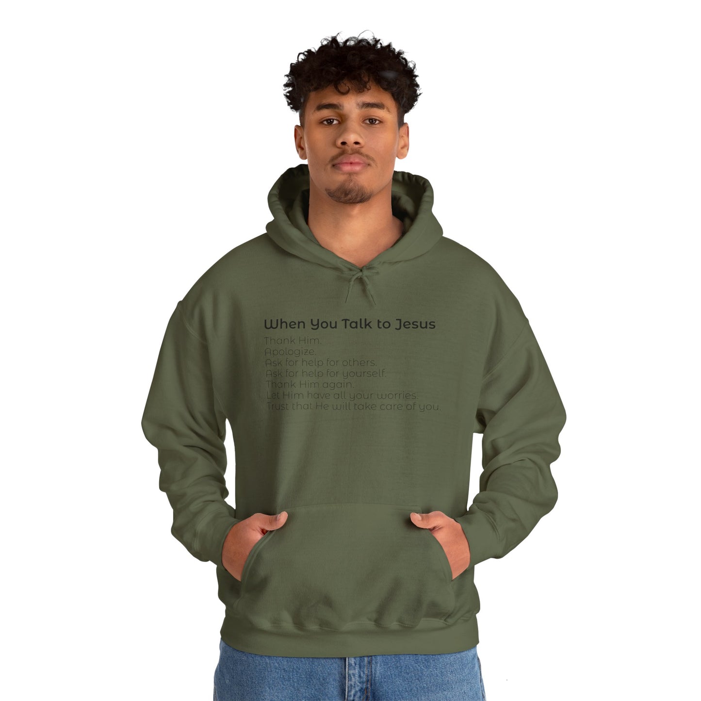 When You Talk To Jesus Unisex Heavy Blend™ Hooded Sweatshirt