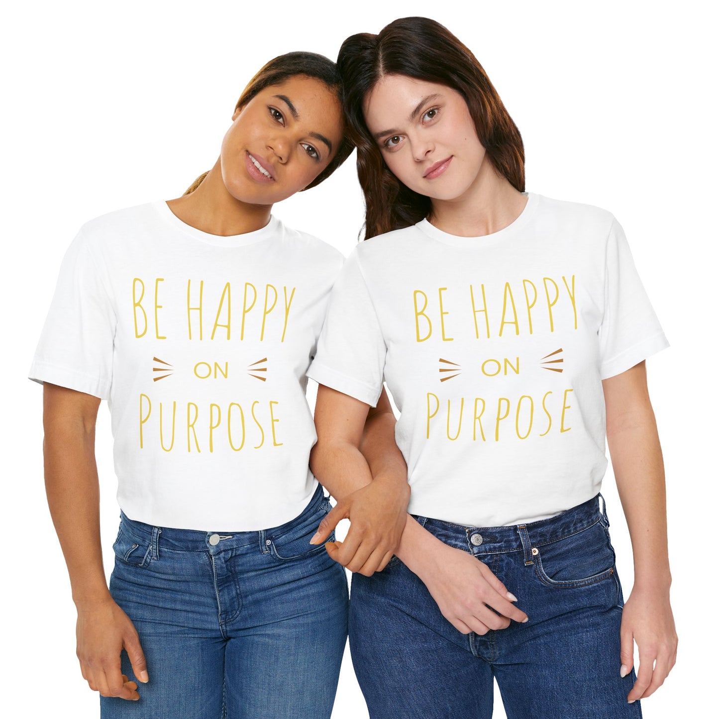 Be Happy On Purpose Unisex Jersey Short Sleeve Tee