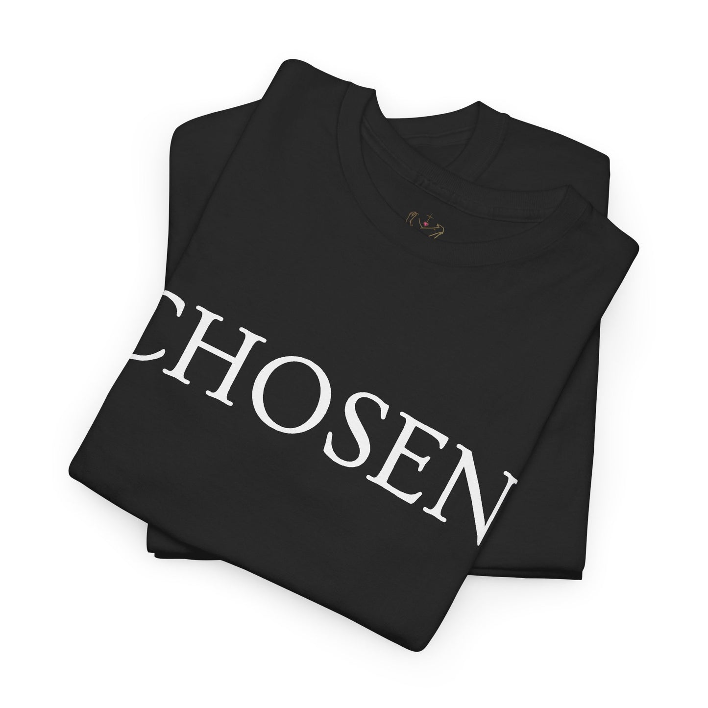 Chosen Christian T-Shirt — "CHOSEN." Front with 1 Peter 2:9 Back
