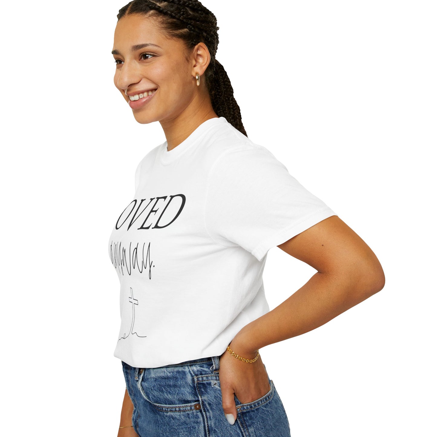 Loved Anyway T-Shirt — Christian Faith Tee with Cross